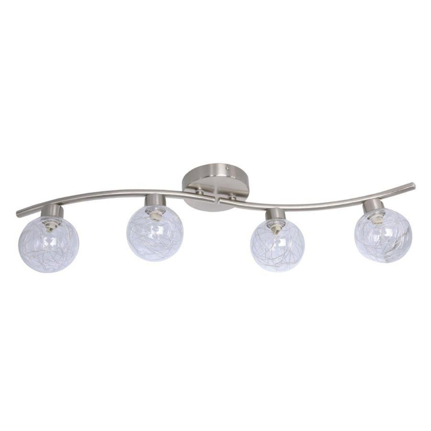 Xtricity - 4 Heads Ceiling Light, 26.3 '' Width, From The Oscar Collection, Silver