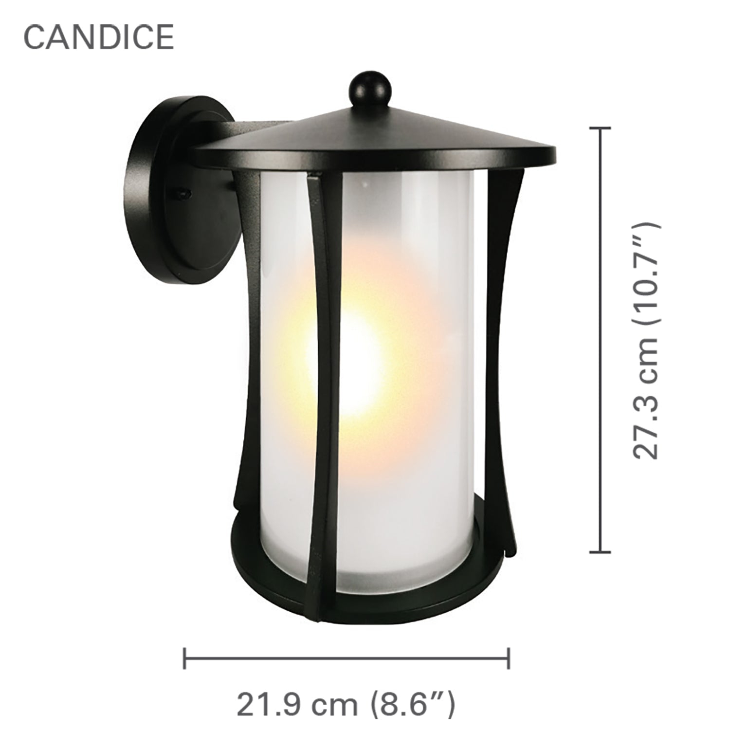Xtricity - Outdoor Wall Light, 10.74 '' Height, From The Candice Collection, Black