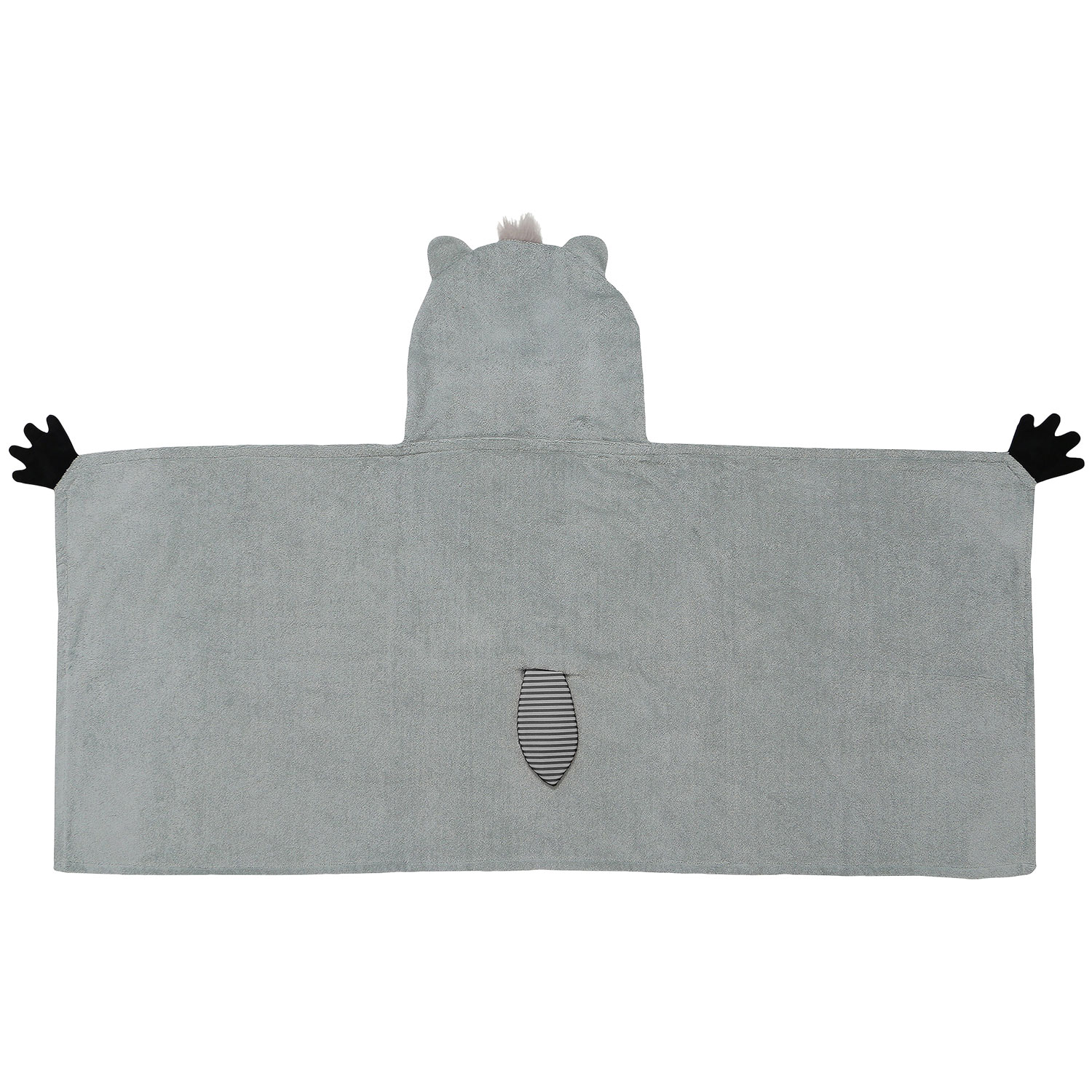 Zoocchini Kids Plush Terry Hooded Bath Towel - 2 Years+ - Raccoon