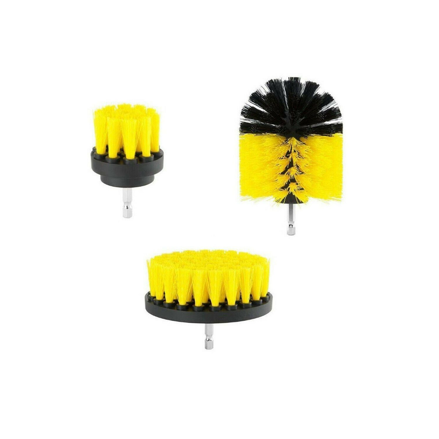 3 Pcs Set: 1 x 4 inch Drill Brush , 1 x 3.5 inch Wheel Brush , 1 x 2.5 inch Detailing Brush . If these Detailing Brush Set don't live up to your
