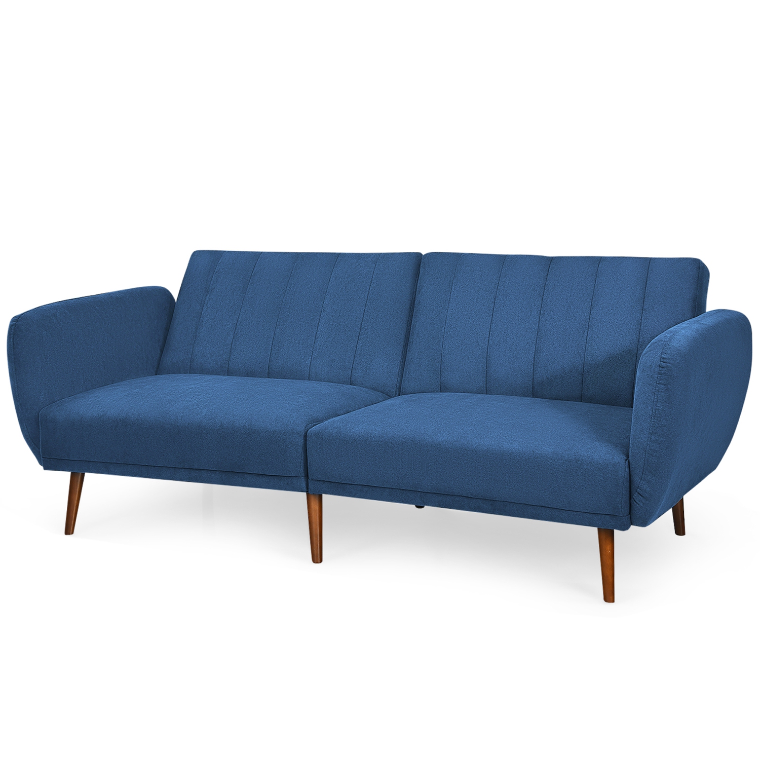 Gymax Modern Sofa Bed Convertible Futon Sofa w/ 3-Level Adjustable Angle Function