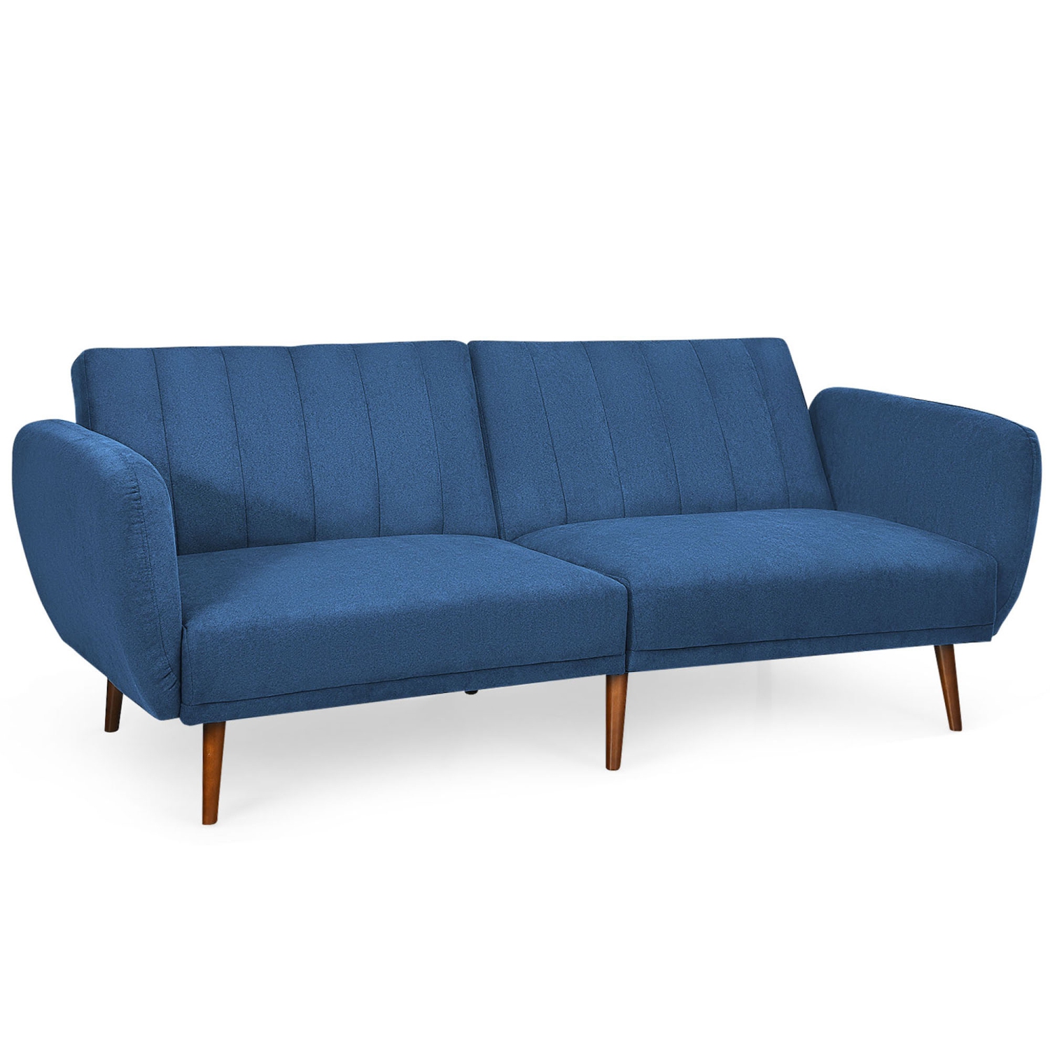 Gymax Modern Sofa Bed Convertible Futon Sofa w/ 3-Level Adjustable Angle Function