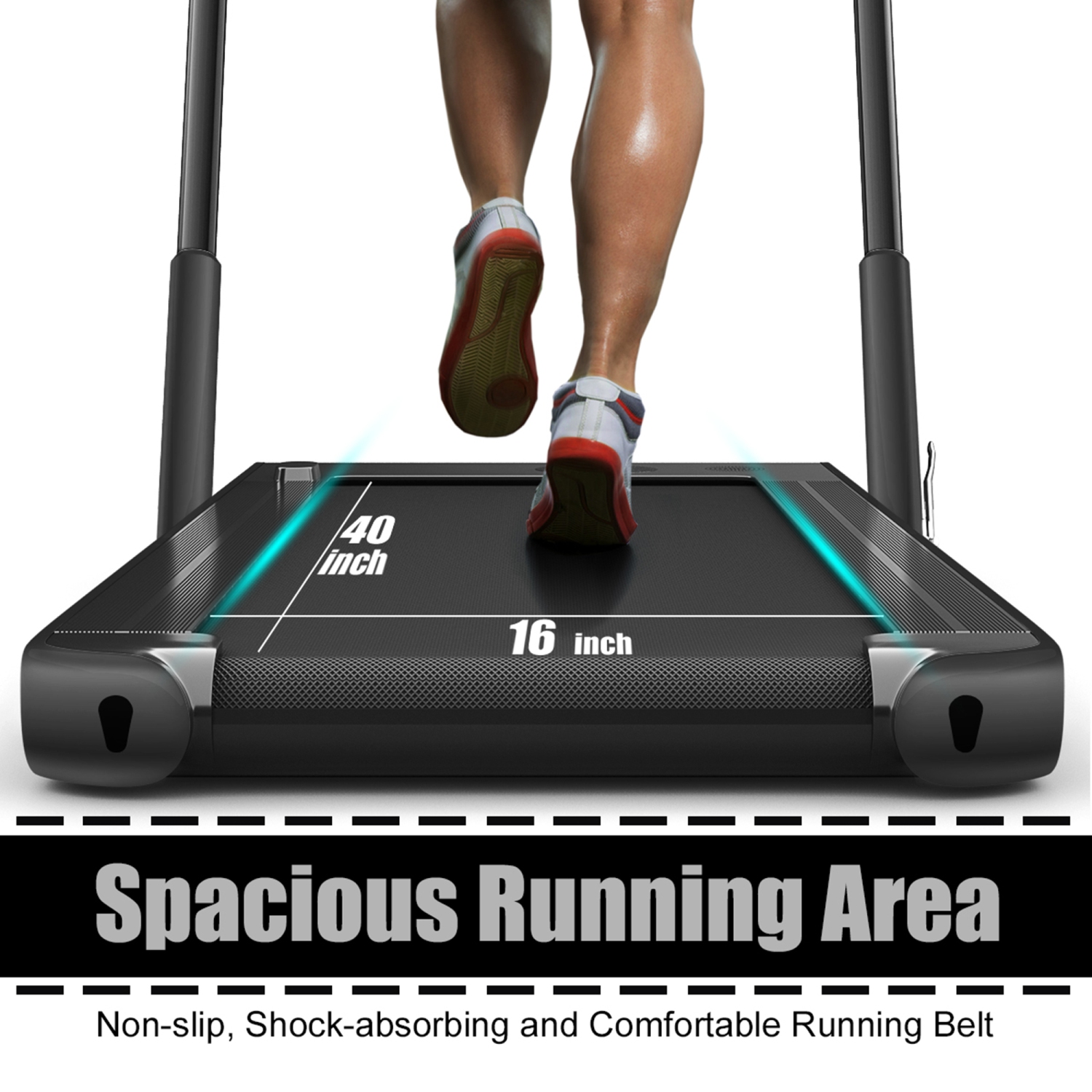 Gymax 2.25HP Under Desk Electric Pad Treadmill Running Machine w/ APP