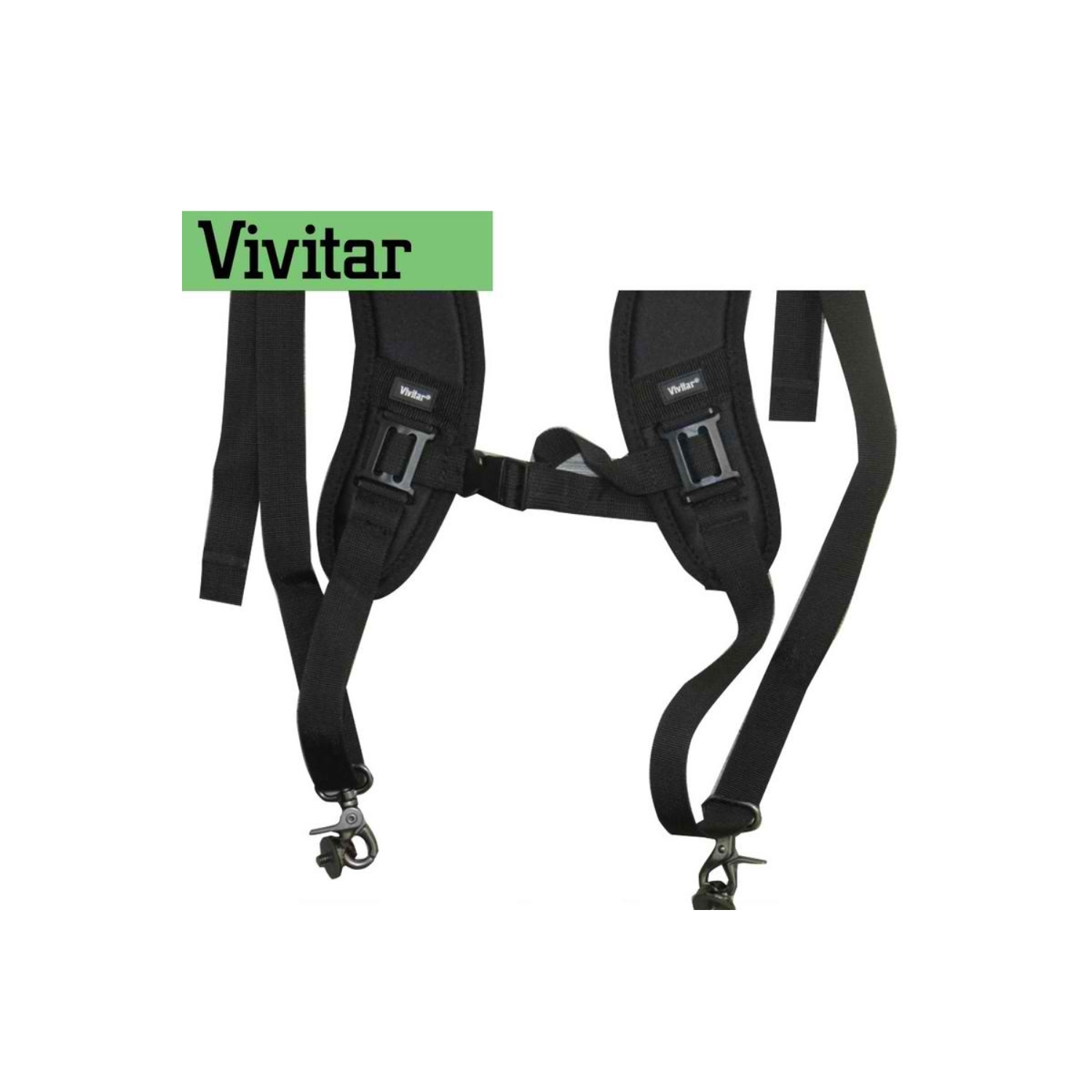 Vivitar Dual Sling Hands Free Camera Harness 1/4 Inch Threaded Camera Mount Securely Holds Two Cameras for Active Photographers