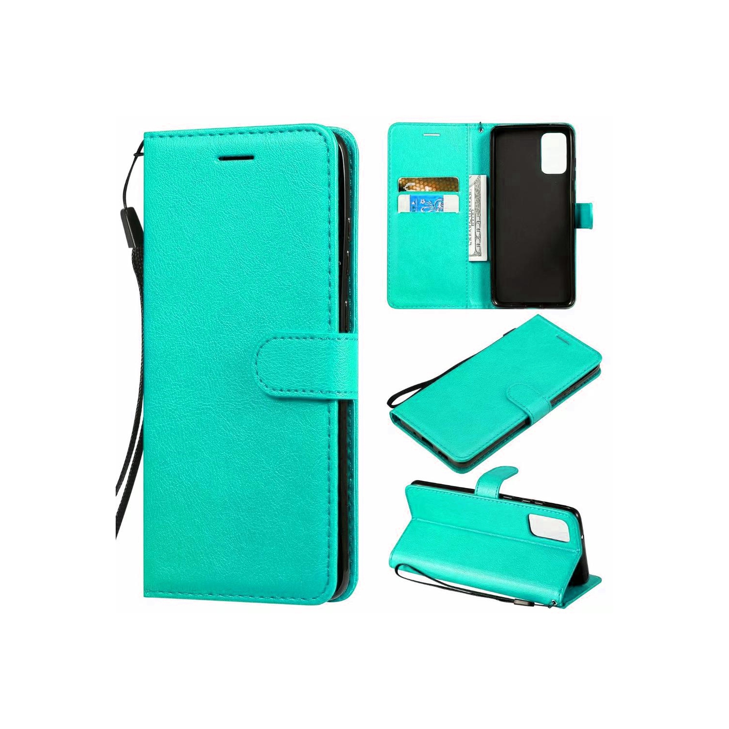 [CS] Samsung Galaxy A32 5G Case, Magnetic Leather Folio Wallet Flip Case Cover with Card Slot, Teal