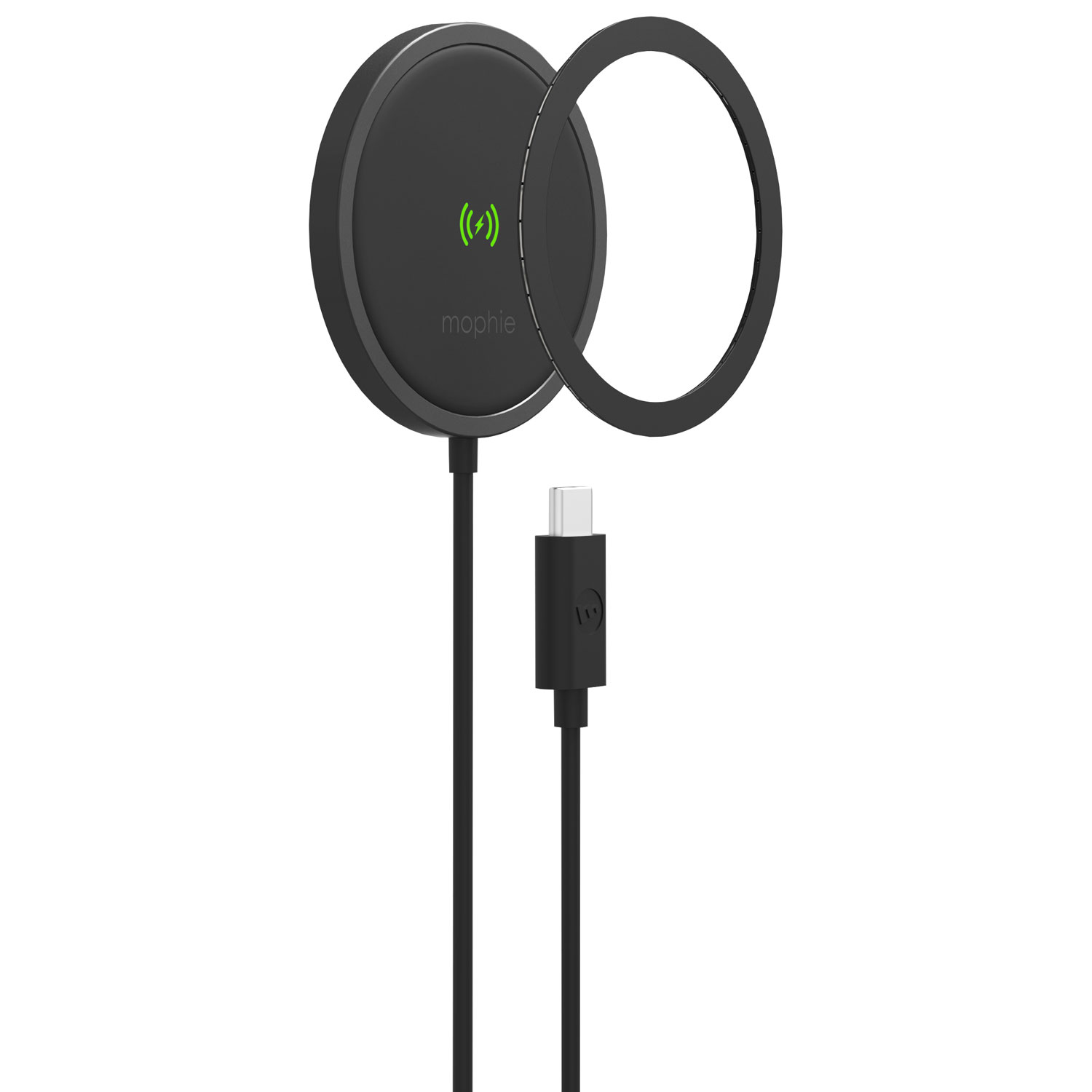 Chargeur sans fil de 15 W avec MagSafe snap+ de mophie - Noir