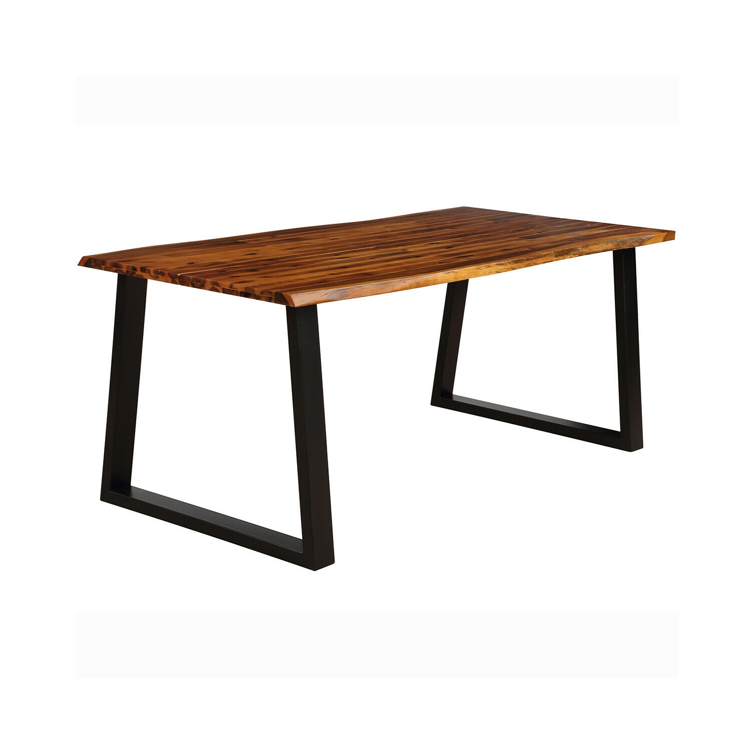 Gymax Rectangular Acacia Wood Dining Table Rustic Indoor &Outdoor Furniture