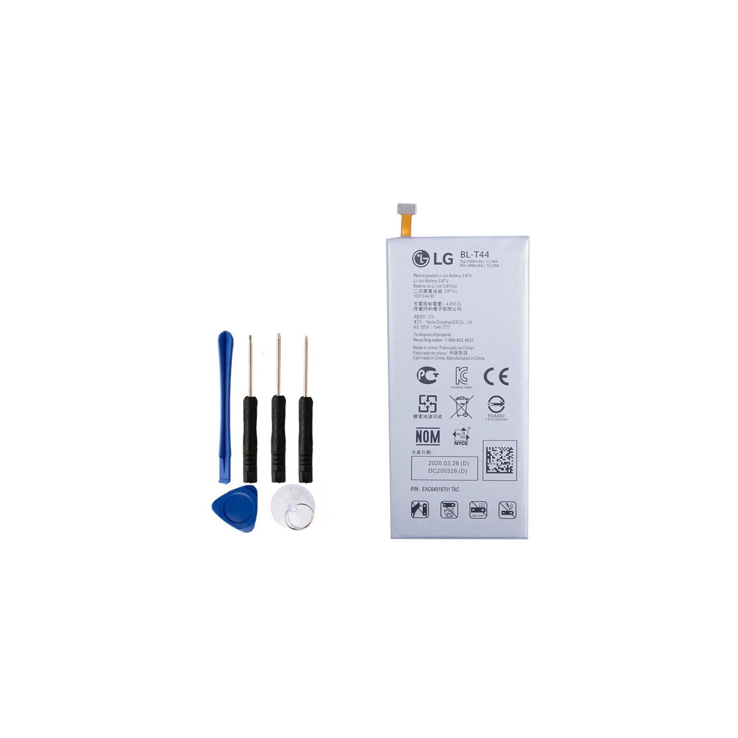 Replacement Battery & Repair Tools Compatible for LG Q60 / Stylo 5, Q720PS Q720TS, BL-T44