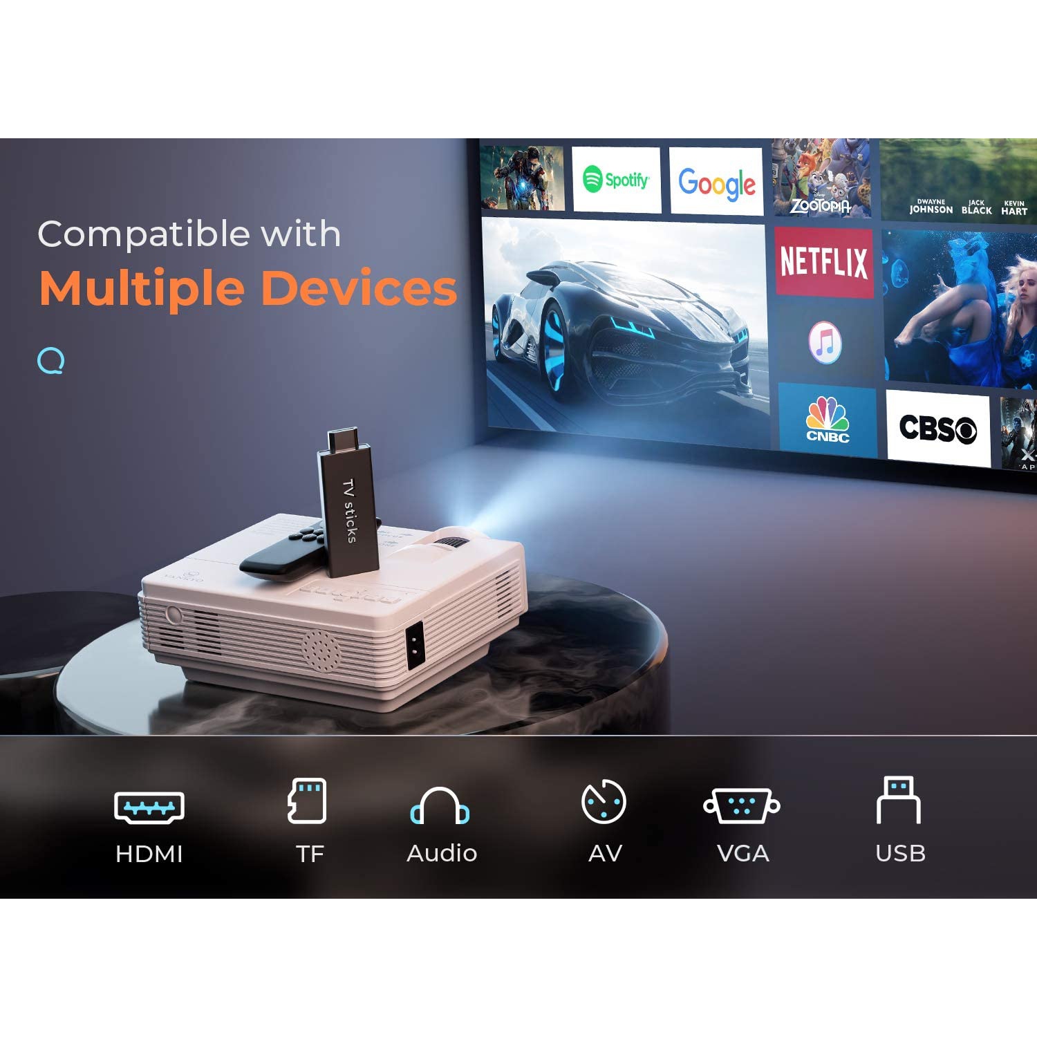 Vankyo - Leisure 3 Mini Projector - White