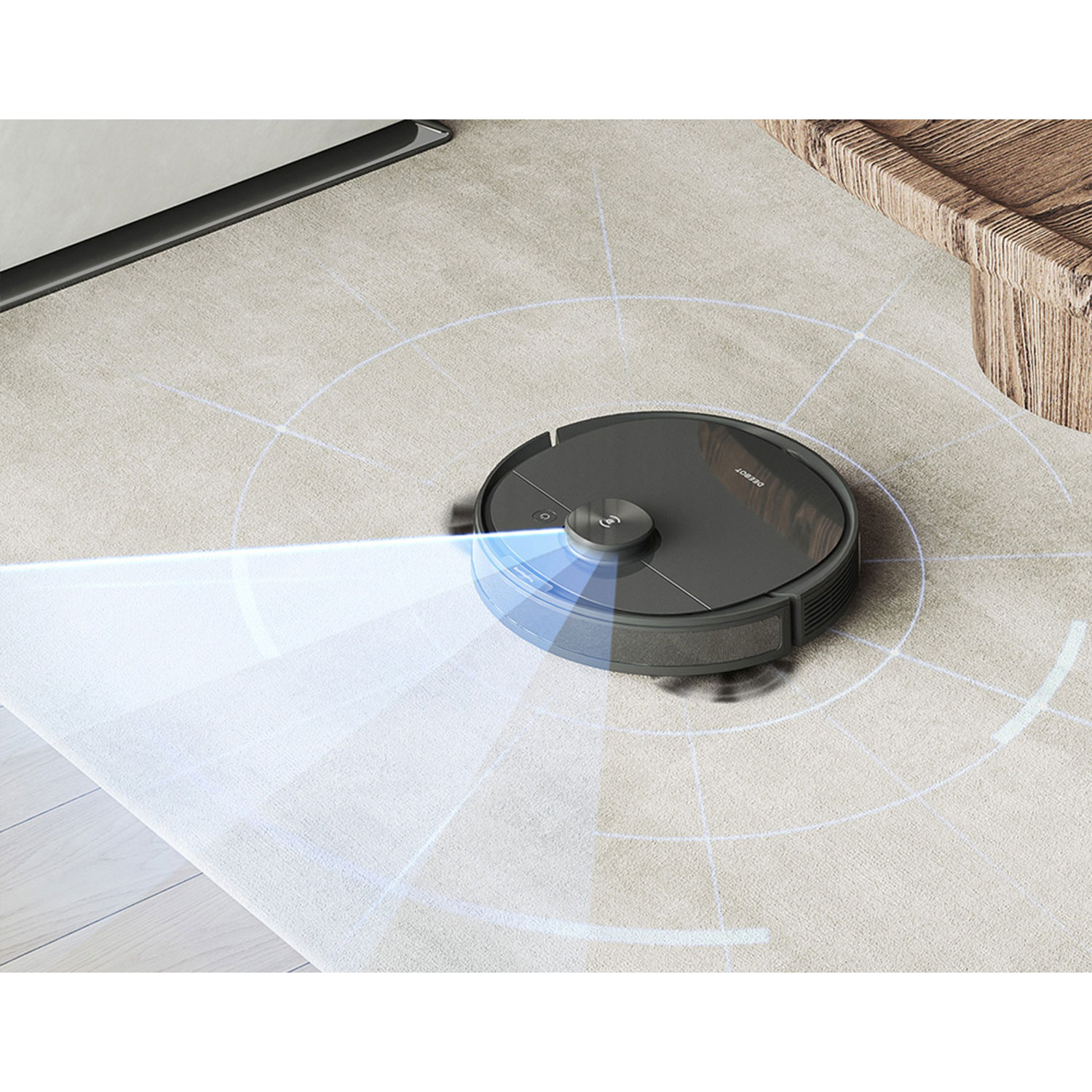 Ecovacs Deebot Ozmo N8 Robot Vacuum & Mop - Black