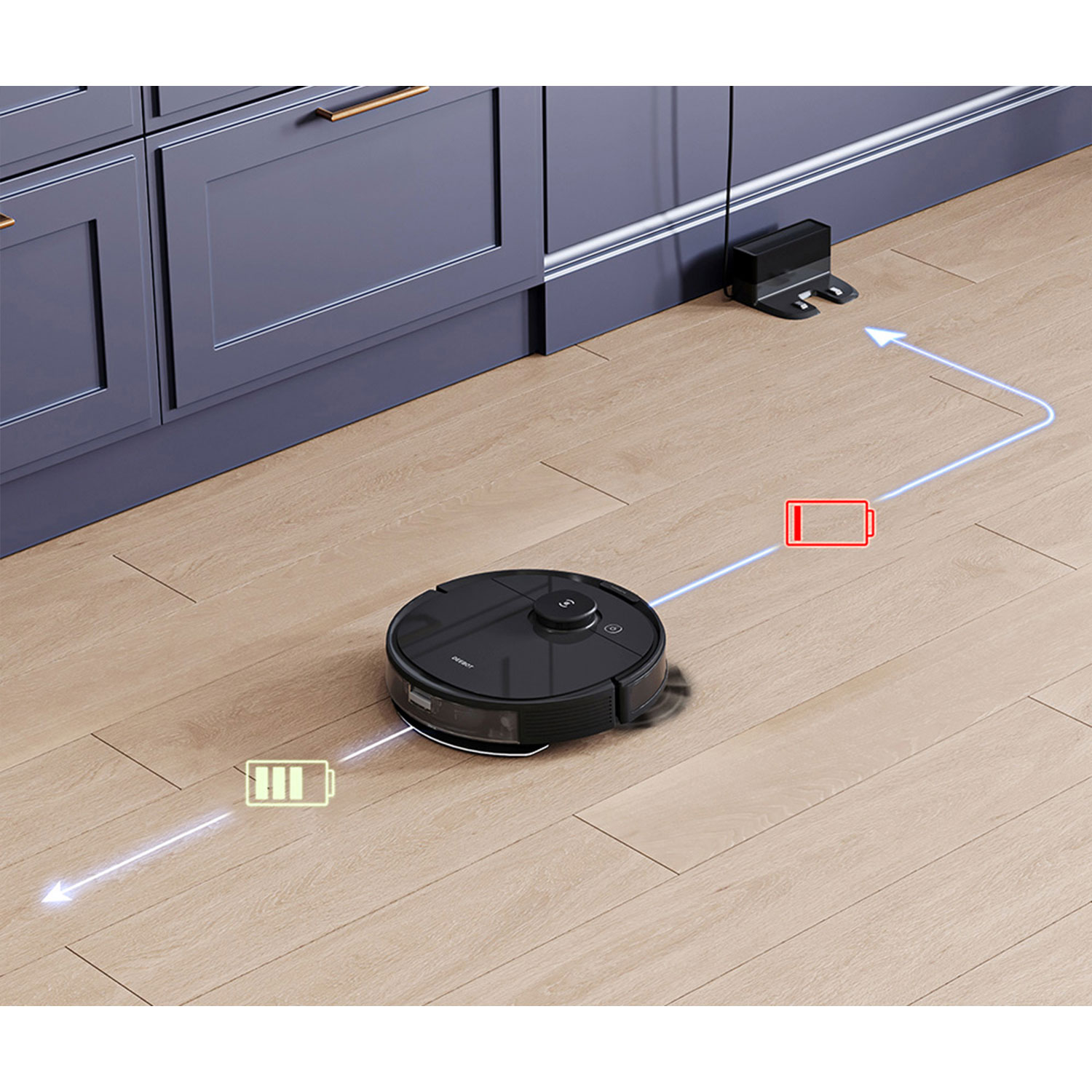 Ecovacs Deebot Ozmo N8 Robot Vacuum & Mop - Black