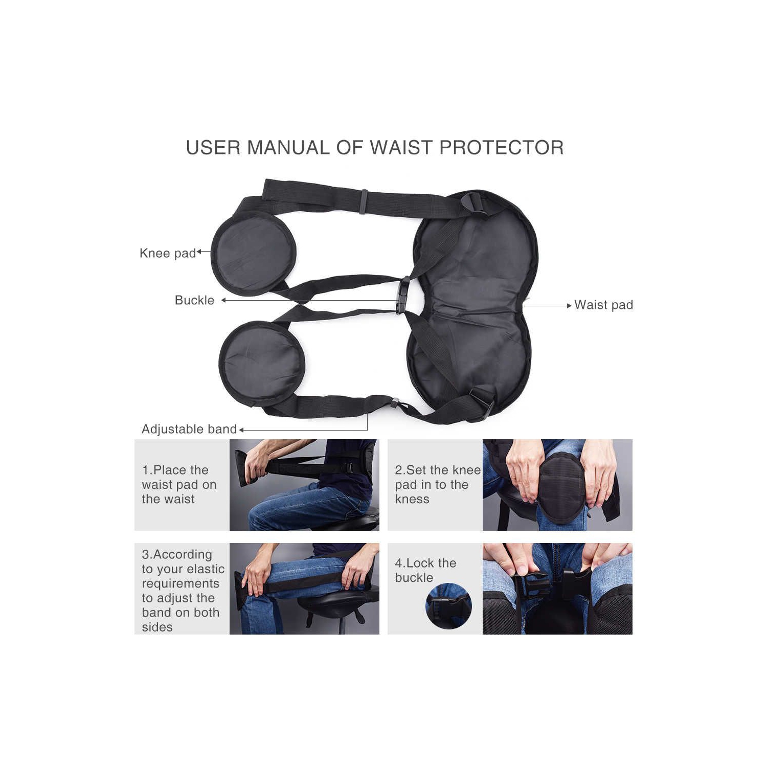 ISTAR Ergonomic Lower Back Posture While Sitting Waist Protector Lumbar Support Brace Belt Strap Cushion Pain Relief Better Sitting Posture Corrector