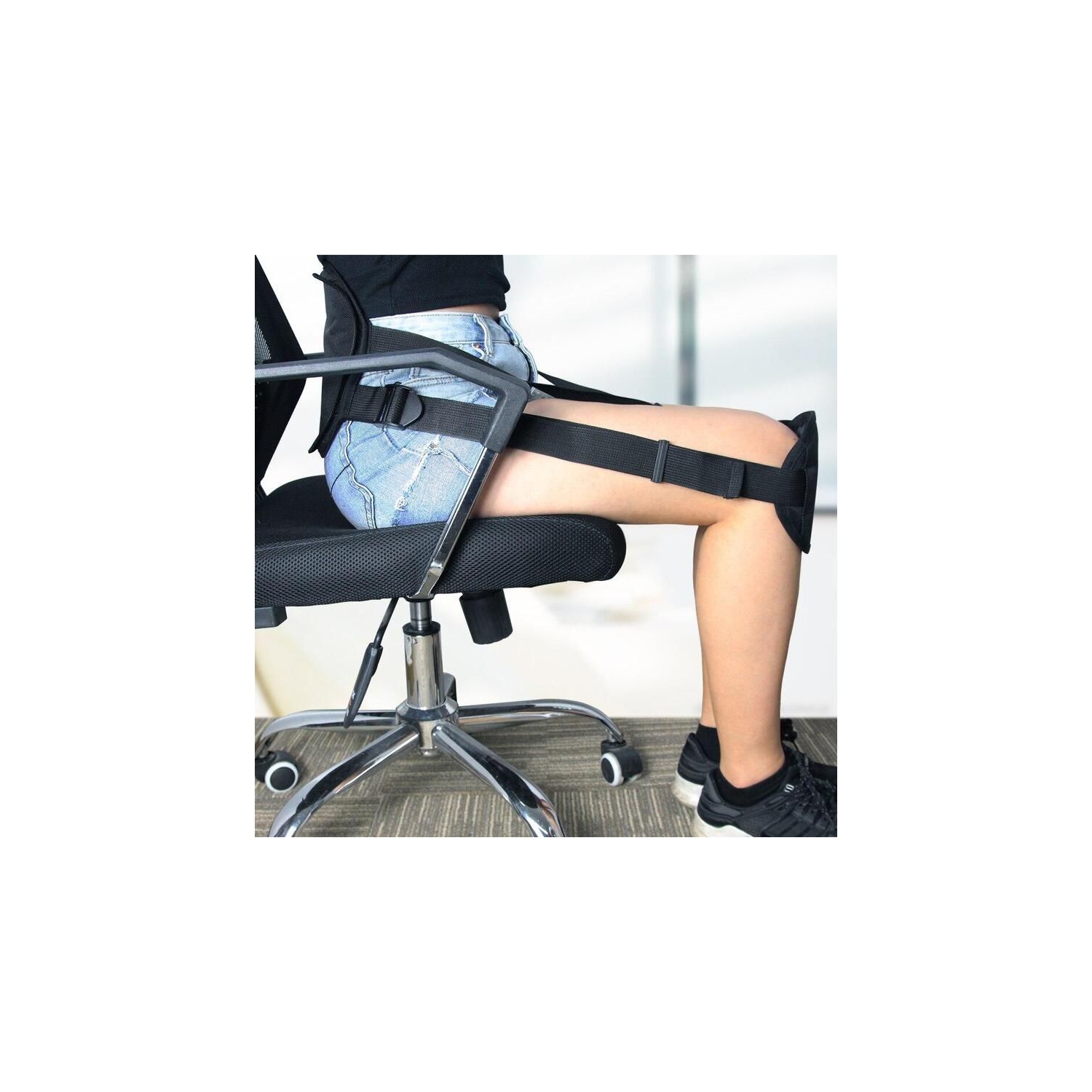 ISTAR Ergonomic Lower Back Posture While Sitting Waist Protector Lumbar Support Brace Belt Strap Cushion Pain Relief Better Sitting Posture Corrector