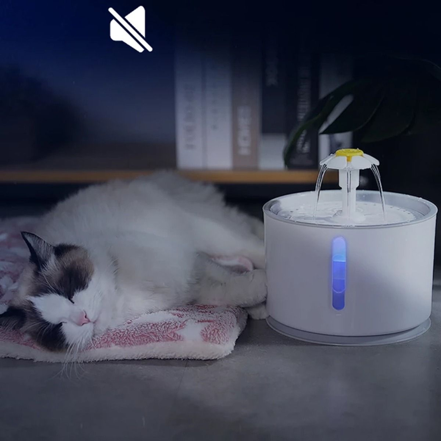 ISTAR Cat Water Fountains, Pet Water Fountain, Whisper Quiet 1.6L/54oz Kitty Water Fountains, Water Bowl Drinking Fountain for Cats, Cat Water