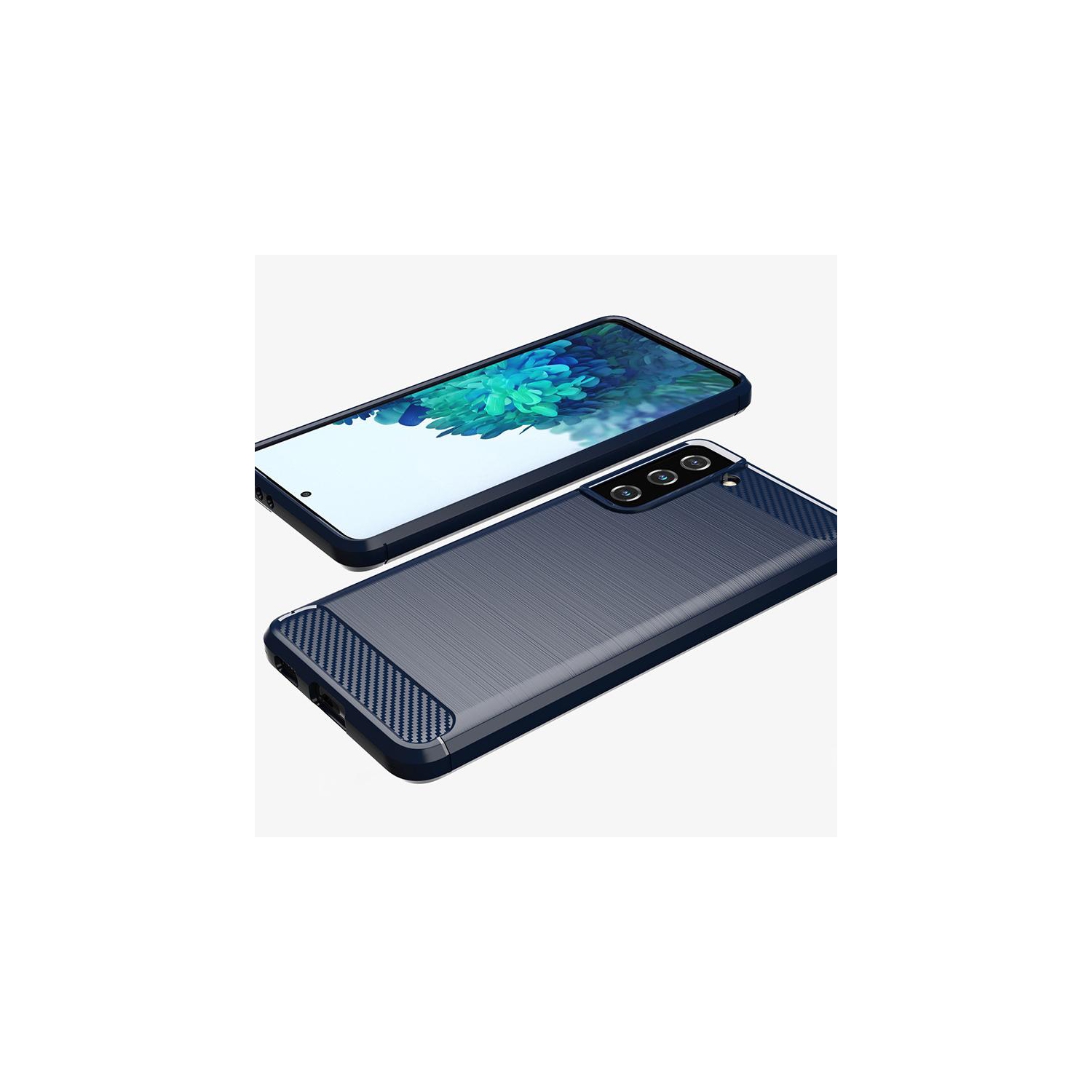 PANDACO Black Brushed Metal Case for Samsung Galaxy S21