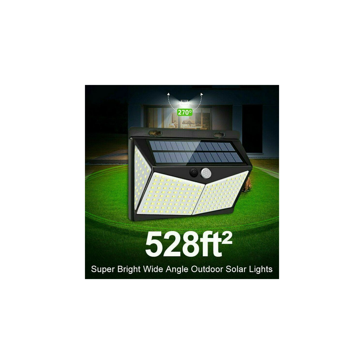 ISTAR Solar Motion Sensor Lights Outdoor, 208 LED Courtyard Wall Lights, Wireless Sensor Security Flood Lights, 270° Wide Angle Lighting, IP65