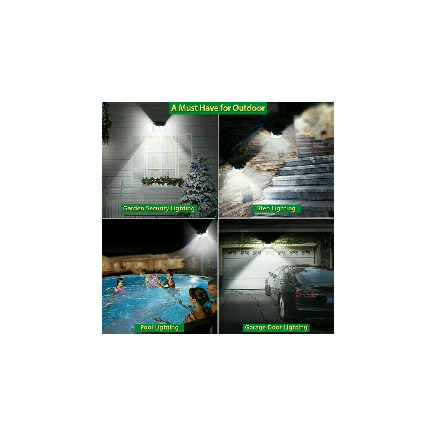 ISTAR Solar Motion Sensor Lights Outdoor, 208 LED Courtyard Wall Lights, Wireless Sensor Security Flood Lights, 270° Wide Angle Lighting, IP65