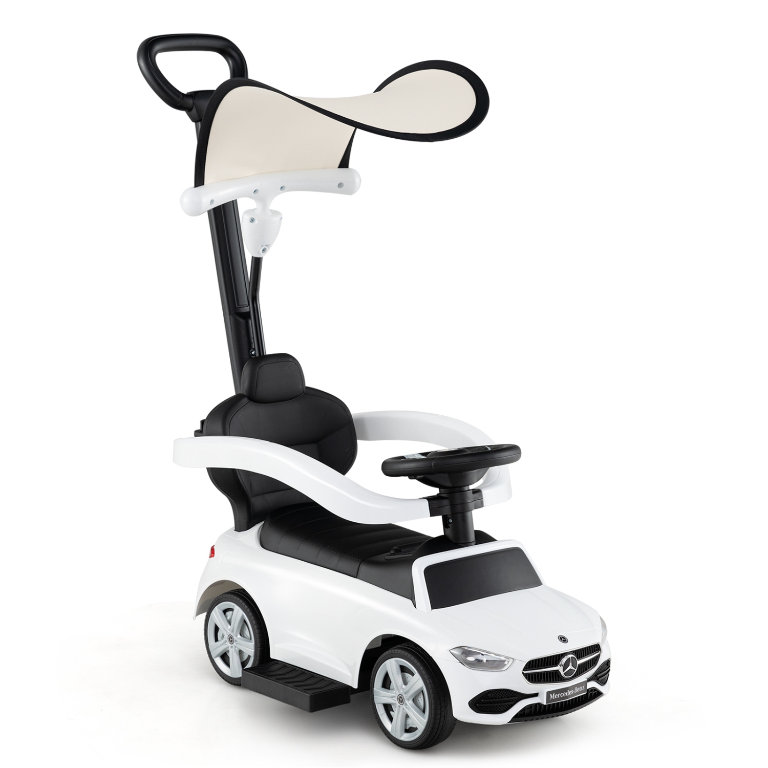 Costway 3 in 1 Ride on Push Car Mercedes Benz Toddler Stroller Sliding Car