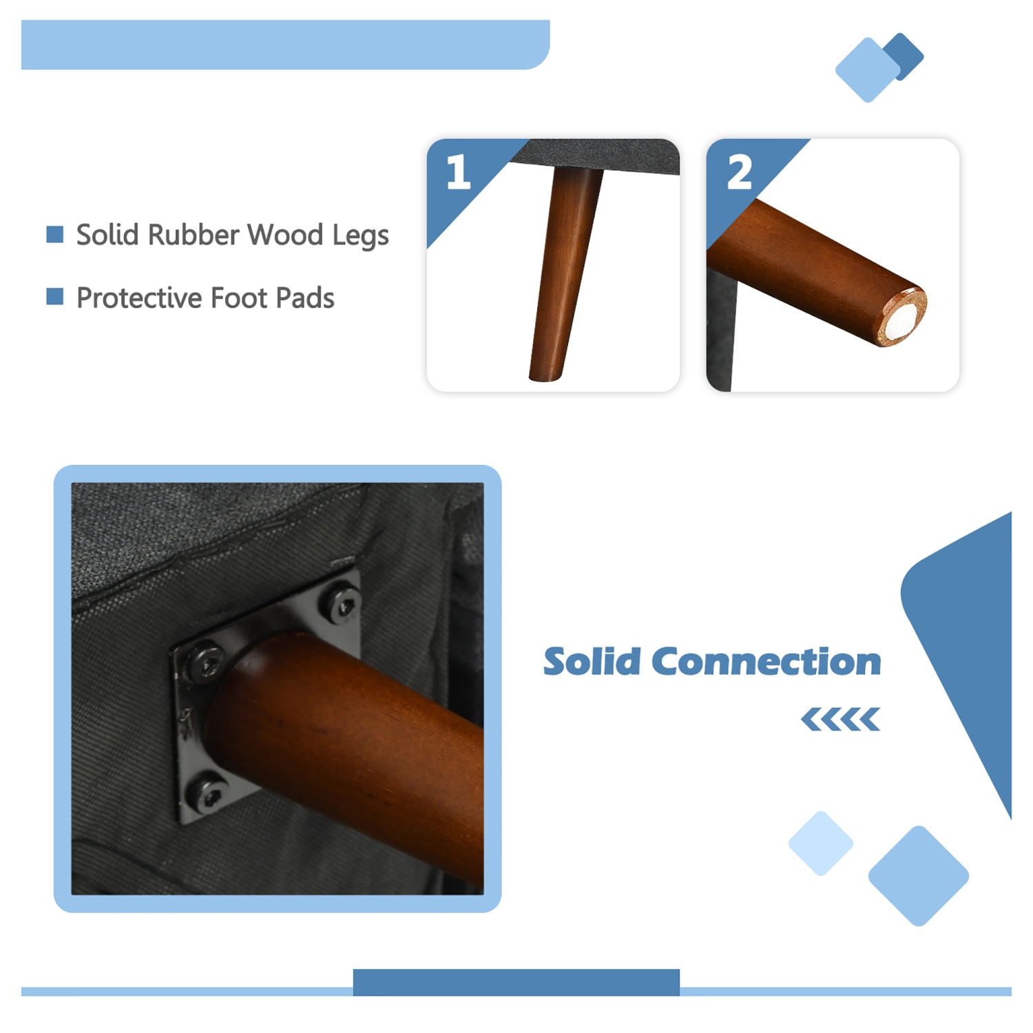 Costway Convertible Futon Sofa Bed Adjustable Couch Sleeper w/ Wood Legs