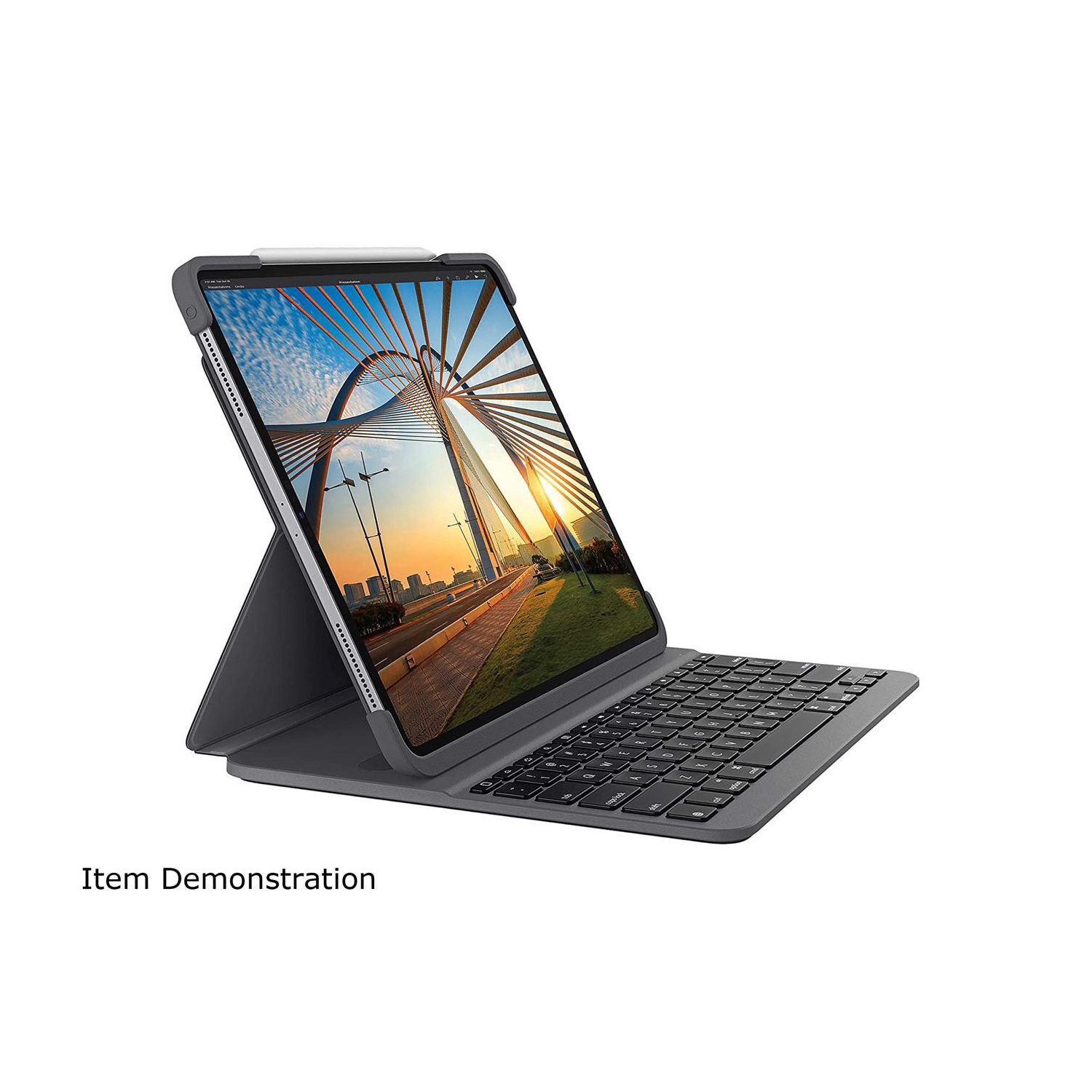 LOGITECH PC CASE iPad Keyboard Case SLIM FOLIO PRO for iPad Pro 12.9-inch 3rd Gen (2018), 4th Gen (2020) - (920-009703)