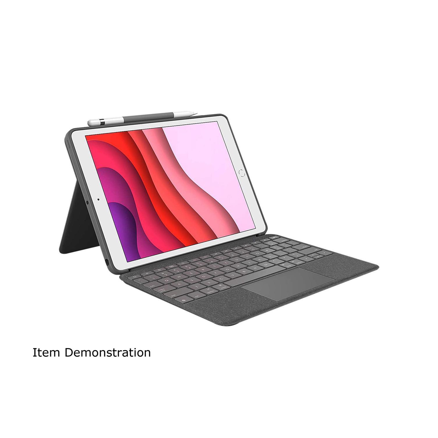 LOGITECH PC CASE iPad Case with Backlit Keyboard, Trackpad, and Smart Connector for iPad 7th Gen (2019), 8th Gen (2020) - (920-009608)