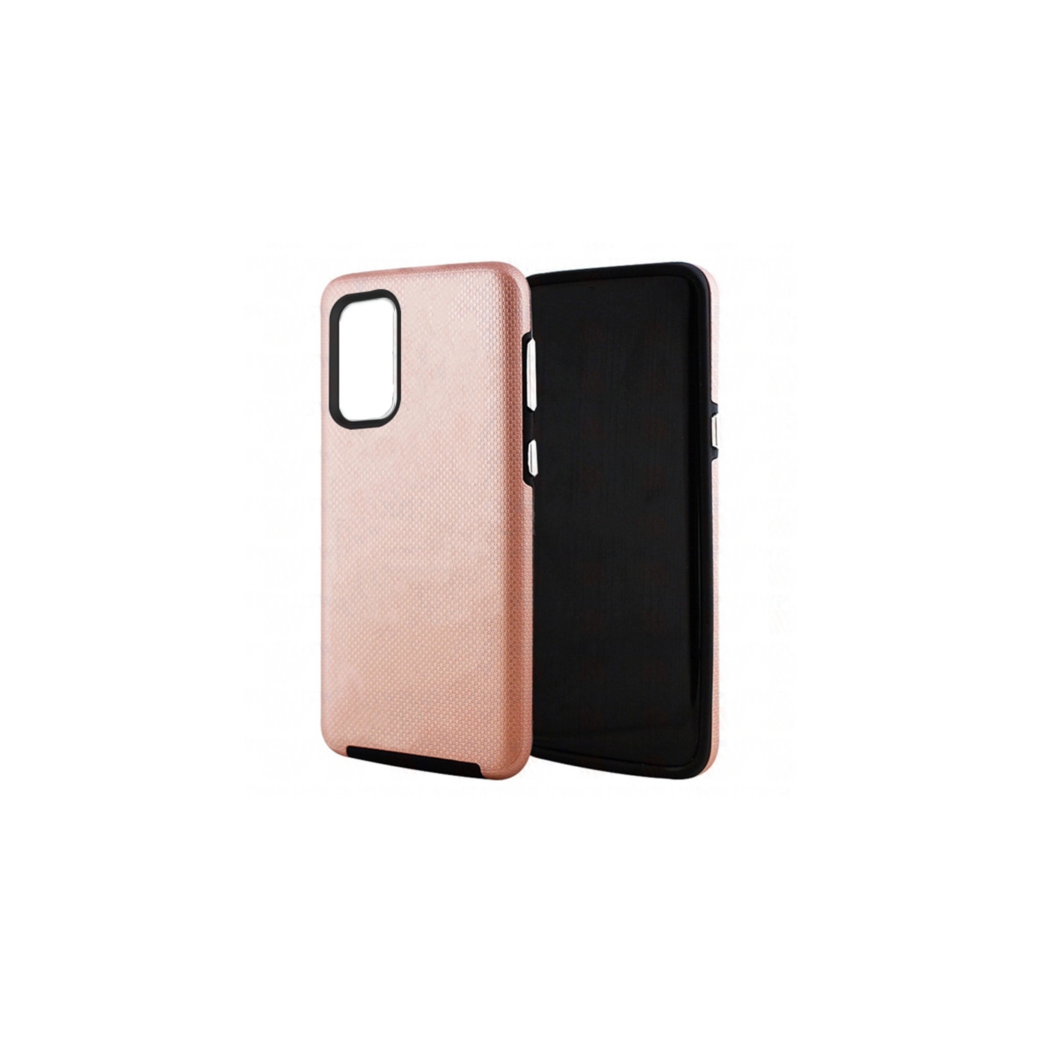 【CSmart】 Slim Fitted Hybrid Hard PC Shell Shockproof Scratch Resistant Case Cover for Samsung Galaxy A52 5G, Rose Gold