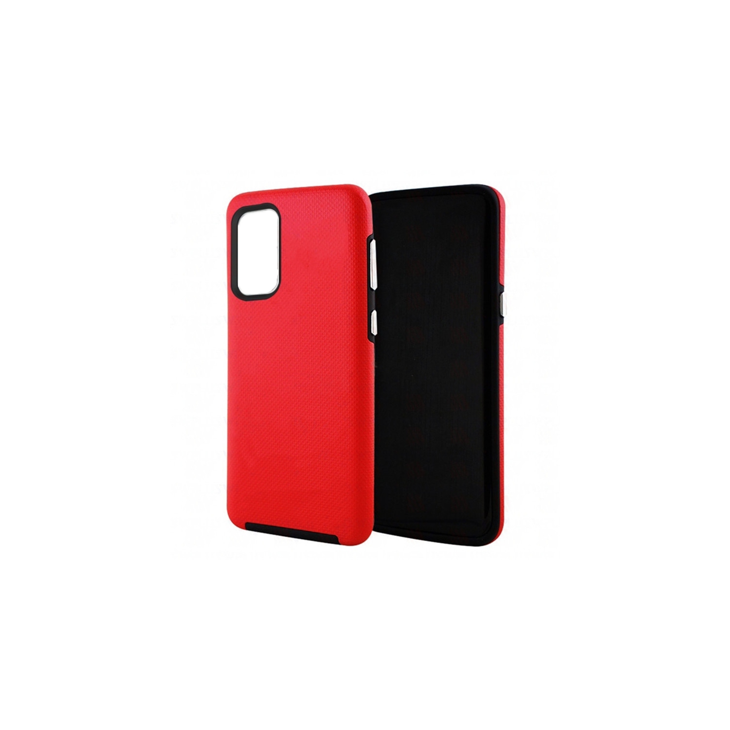 【CSmart】 Slim Fitted Hybrid Hard PC Shell Shockproof Scratch Resistant Case Cover for Samsung Galaxy A52 5G, Red