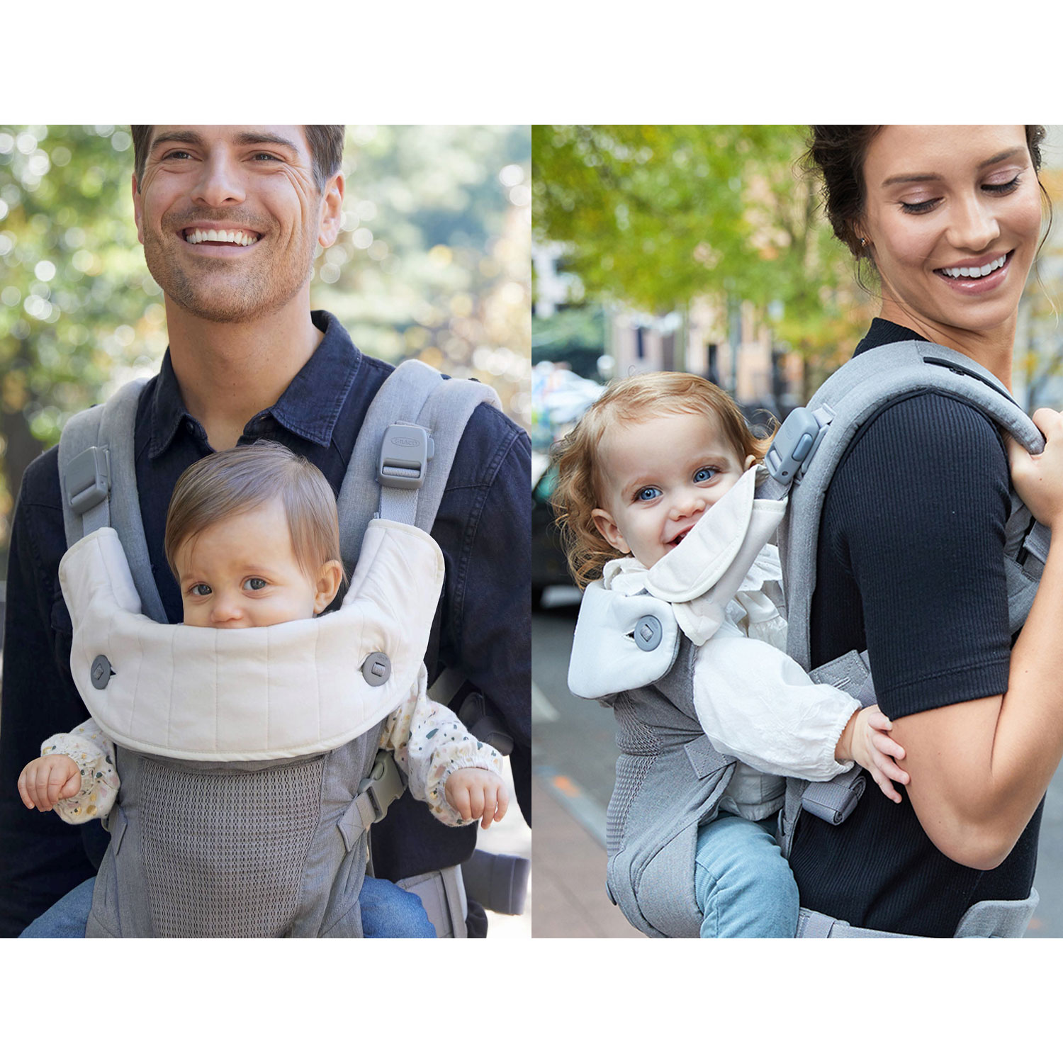 Porte-bébé à quatre positions Cradle Me de Graco - Gris minéral