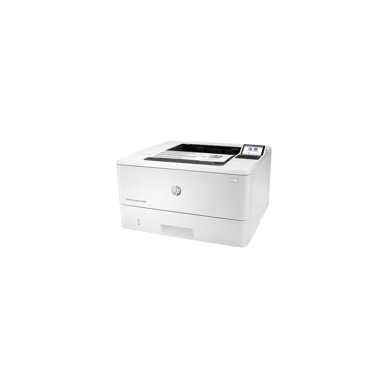 HP LaserJet M406dn Monochrome Desktop Laser Printer - White -