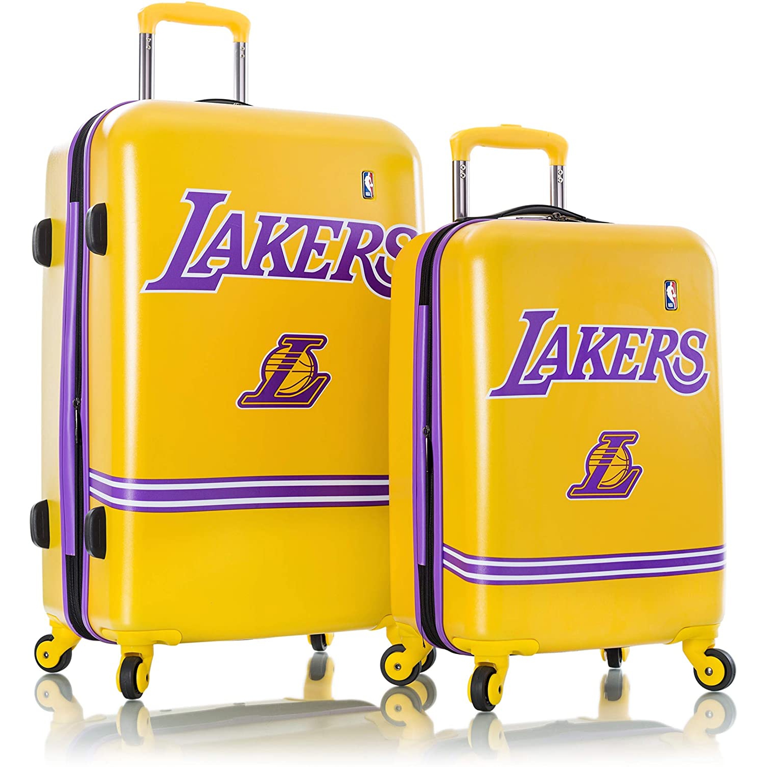 NBA Basketball Los Angeles Lakers Spinner Luggage Set - 2 pcs Carry On Trolley Suitcase