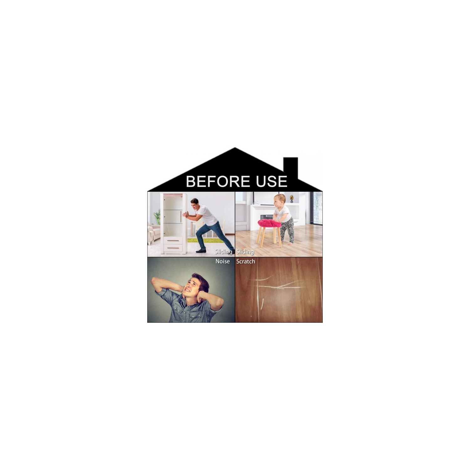 ISTAR Non Slip Felt Furniture Pads Great Furniture Pads Best Furniture Grippers - Rubber Feet - Floor Protectors - Non Skid Pads for Keep in Place