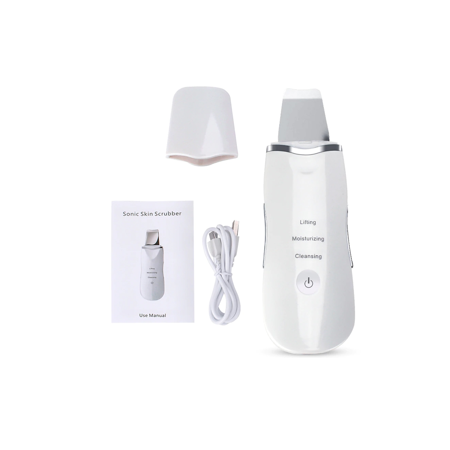 ISTAR Ultrasonic Skin Scrubber Spatula, Blackhead Remover Pore Cleaner with 4 Modes, Facial Scrubber Spatula, Comedones Extractor for Facial Deep