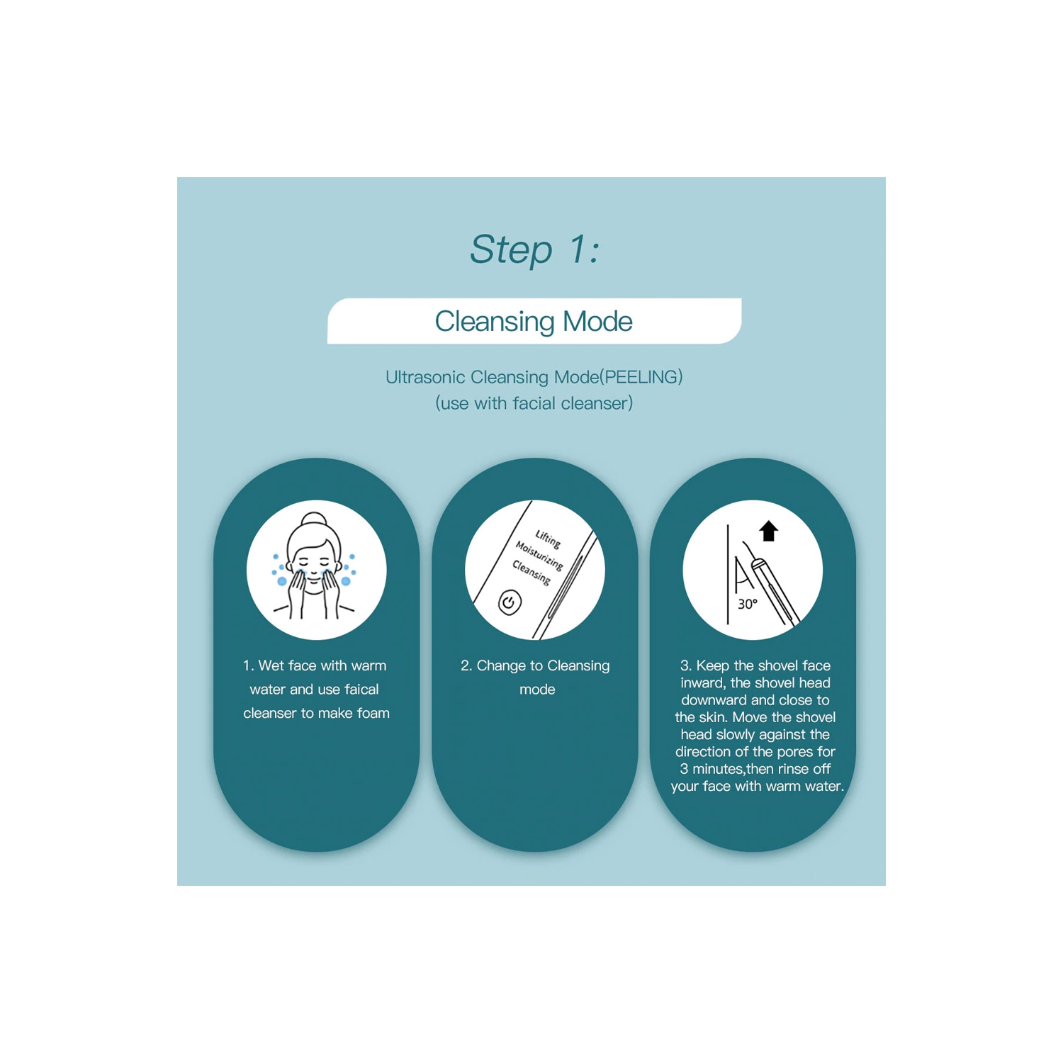 ISTAR Ultrasonic Skin Scrubber Spatula, Blackhead Remover Pore Cleaner with 4 Modes, Facial Scrubber Spatula, Comedones Extractor for Facial Deep