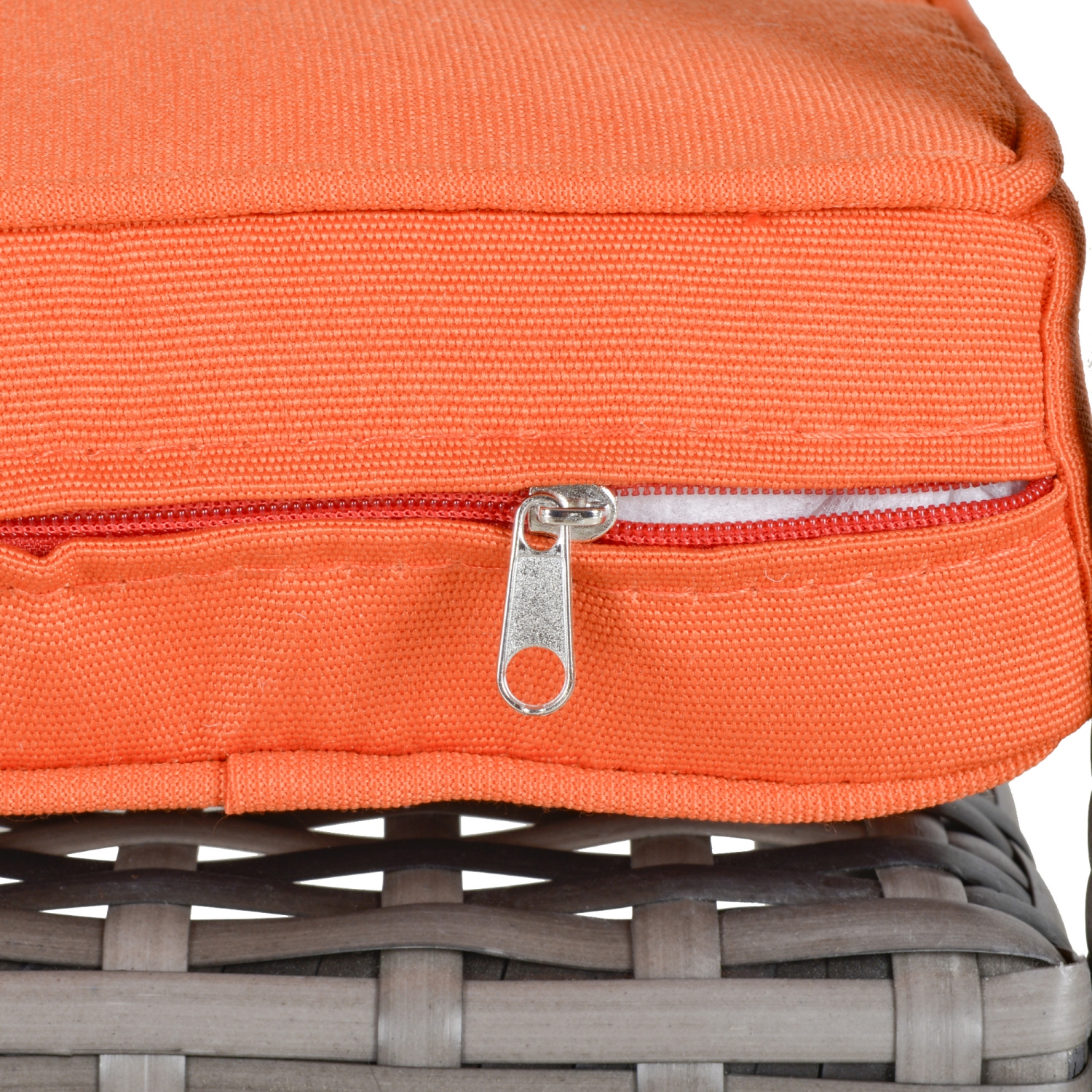 Outsunny Patio Wicker Adirondack Chair, Outdoor PE Rattan Fire Pit Chair, Muskoka Chair w/ Soft Cushions, Tall Curved Backrest and Comfortable