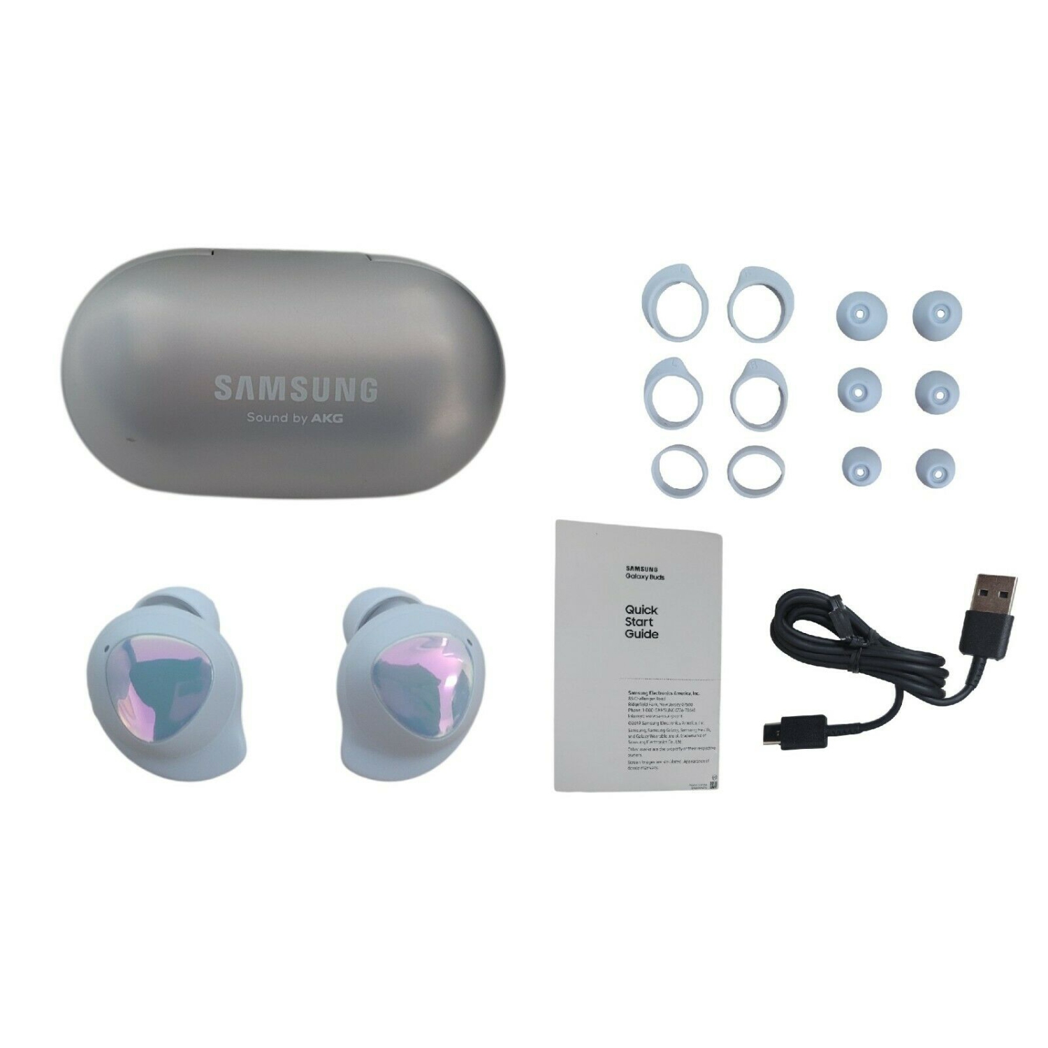 Refurbished (Good) SAMSUNG Galaxy Buds SM-R170 True Wireless Bluetooth Earbuds (Silver)