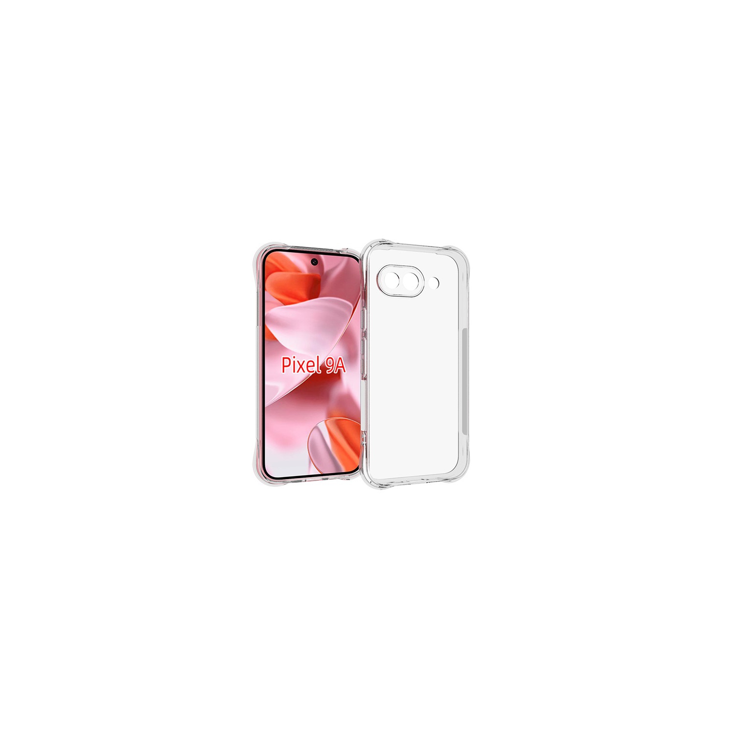 TopSave Extra Corner Bumper Soft TPU Gel Rubber Case For Google Pixel 9a 6.3", Clear