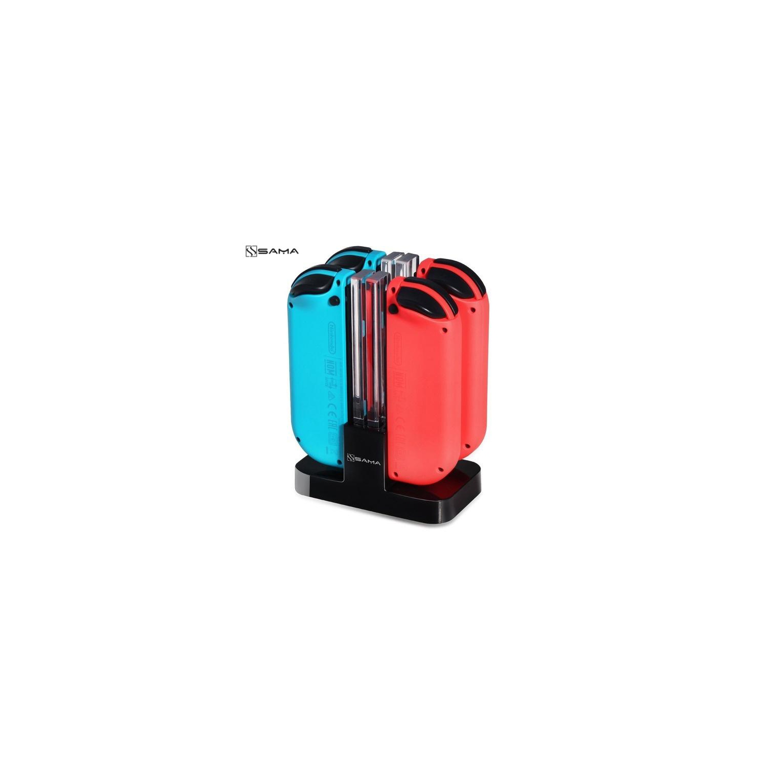 SAMA 4 In 1 LED Charging Stand Dock Station Charger Cradle For Nintendo Switch NS
