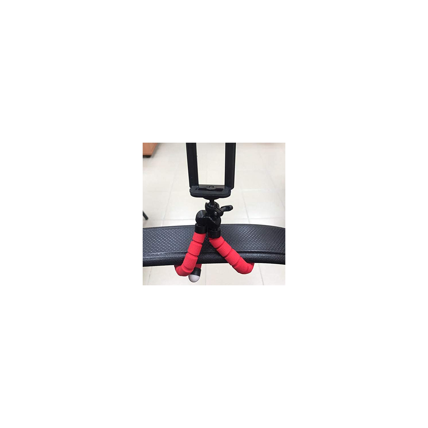 Mini trépied flexible en éponge pour appareil mobile et appareil photo, bleu