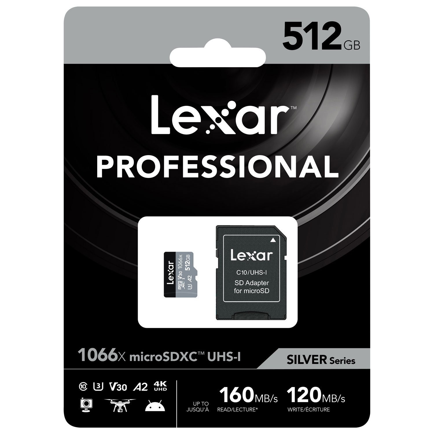 Lexar Professional 1066x 512GB 160MB/s microSDXC UHS-I Memory Card