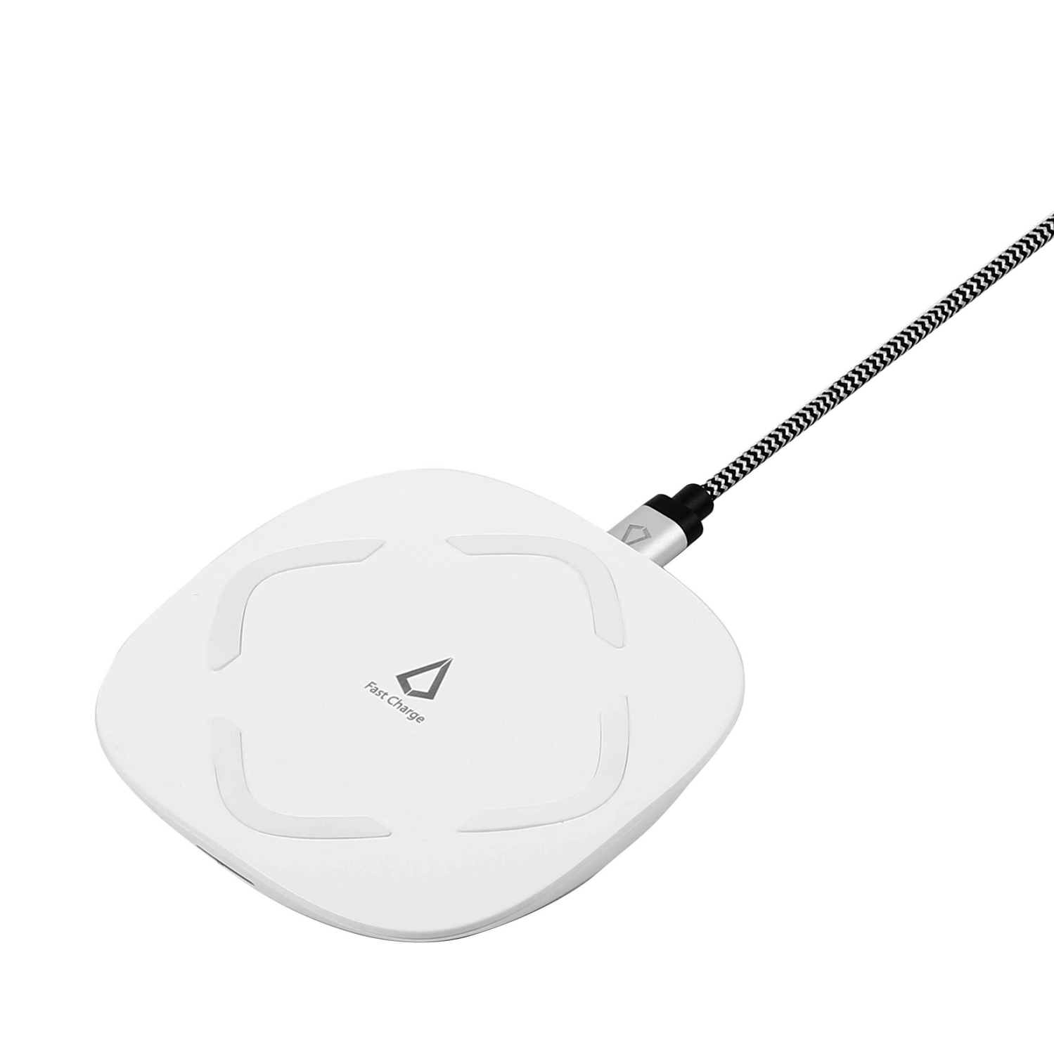 Tapis de recharge sans fil Qi de 10 W de LBT avec chargeur mural QC3 - Blanc