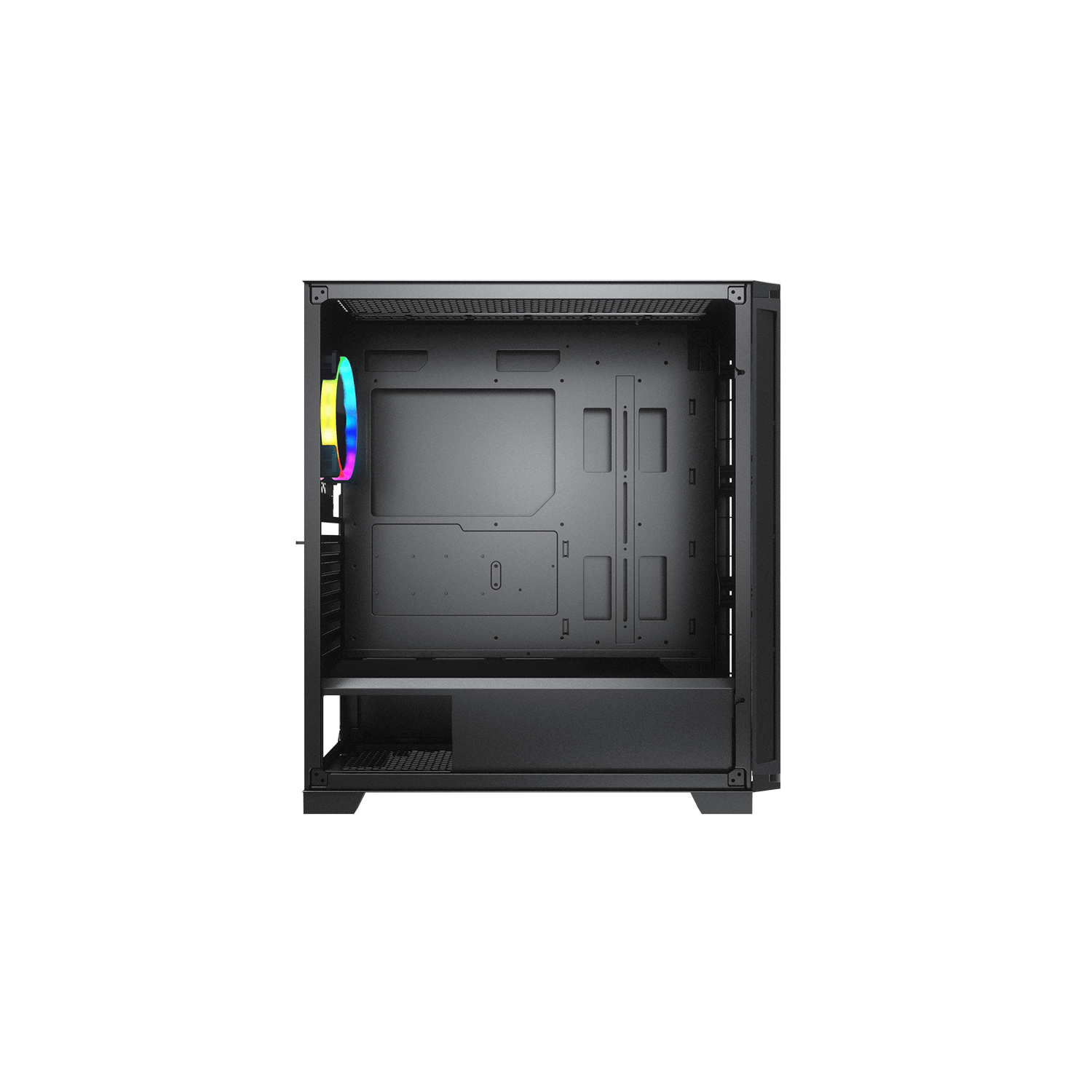 Cougar Dark Blader X7 RGB Mid Tower ATX Computer Case, Tempered Glass Side Panel, 1x 120mm ARGB VK120 Fan Pre-Installed, Translucent Black