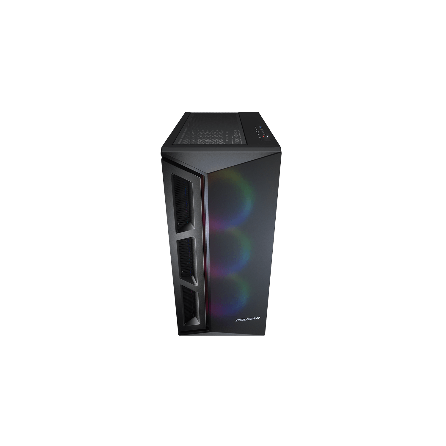 Cougar Dark Blader X5 RGB Mid Tower ATX Computer Case, Tempered Glass Side Panel, 3x 120mm ARGB VK120 Fans Pre-Installed, Black