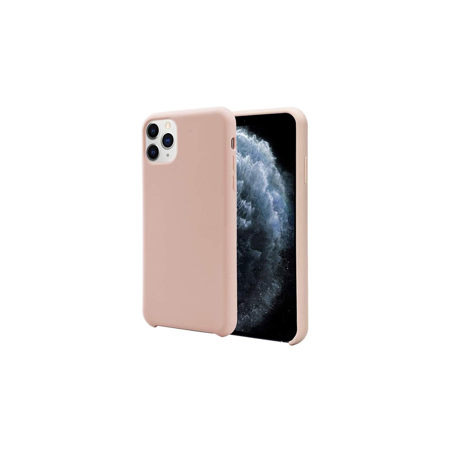 【CSmart】 Premium Silm Soft Liquid Silicone Gel Rubber Back Case Back Cover for iPhone 11 Pro, Rose Gold