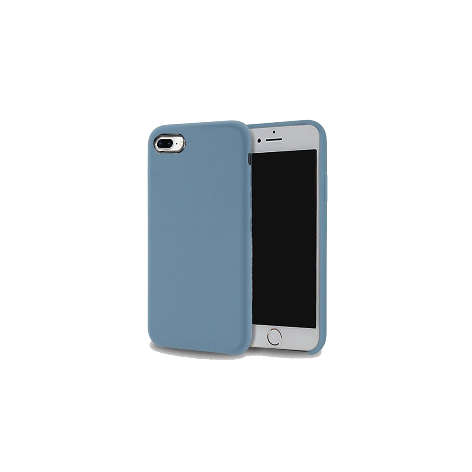 【CSmart】 Premium Silm Soft Liquid Silicone Gel Rubber Back Case Back Cover for iPhone 7 Plus / 8 Plus (5.5"), Cornflower Blue