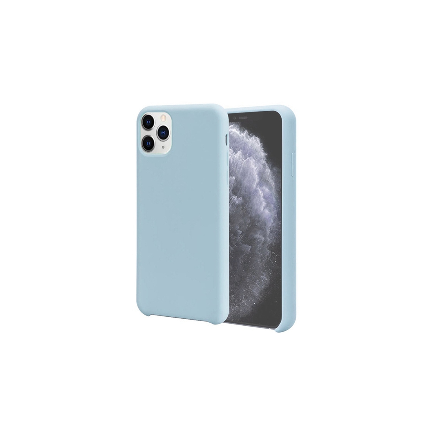 【CSmart】 Premium Silm Soft Liquid Silicone Gel Rubber Back Case Back Cover for iPhone 11 Pro, Light Blue