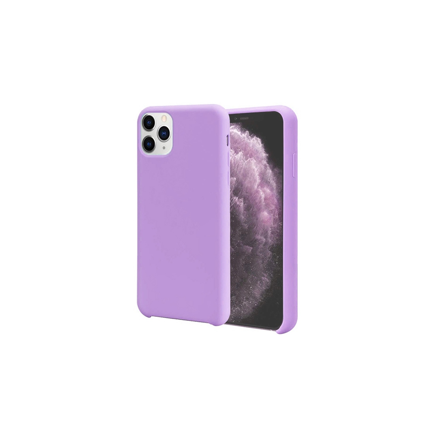 【CSmart】 Premium Silm Soft Liquid Silicone Gel Rubber Back Case Back Cover for iPhone 11 Pro, Light Purple