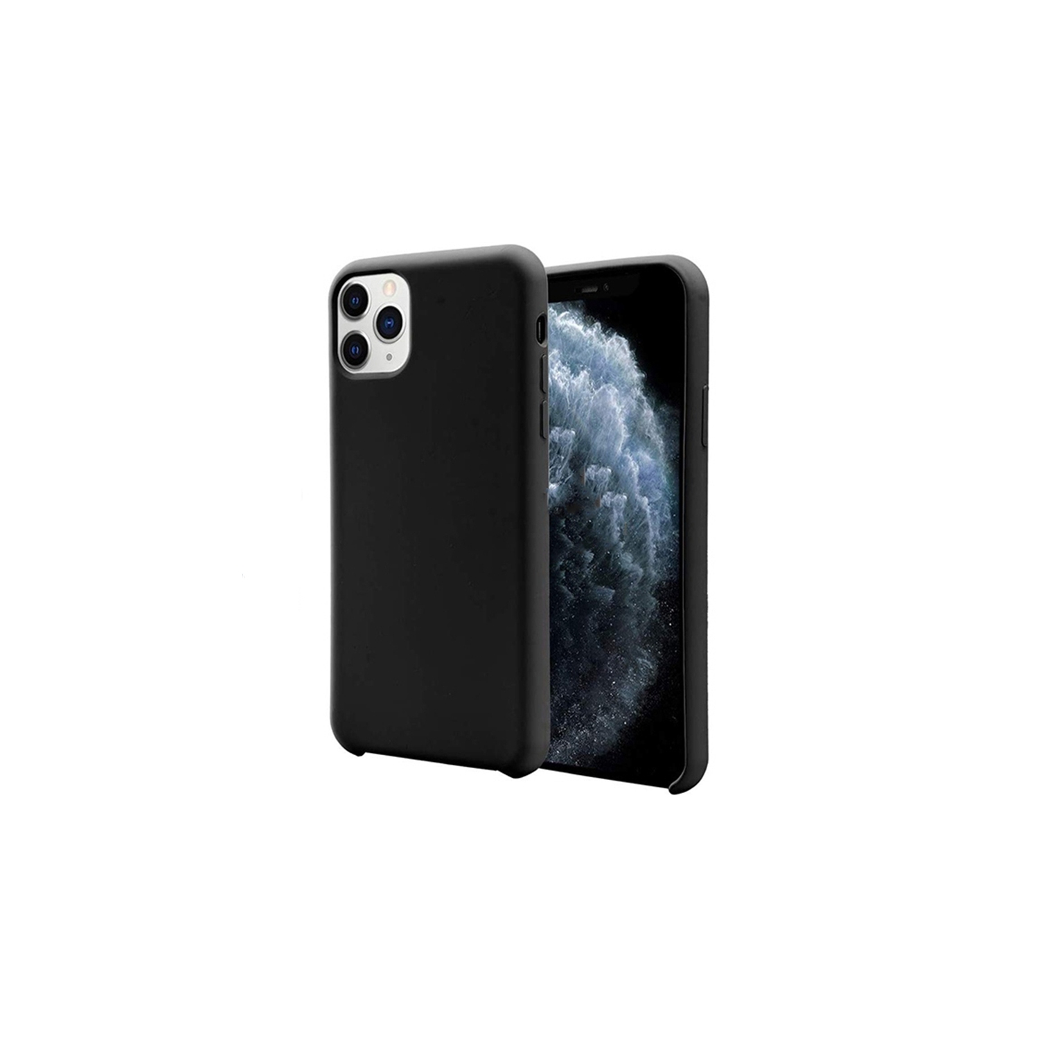 【CSmart】 Premium Silm Soft Liquid Silicone Gel Rubber Back Case Back Cover for iPhone 11 Pro, Black