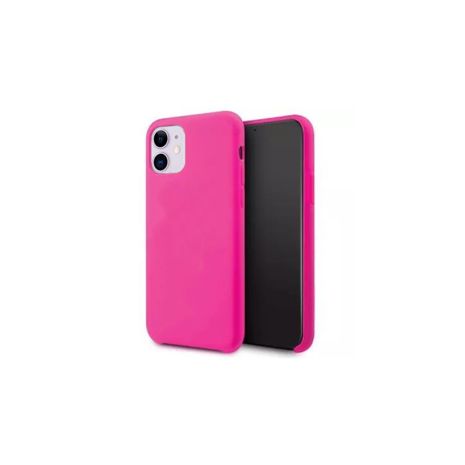 【CSmart】 Premium Silm Soft Liquid Silicone Gel Rubber Back Case Back Cover for iPhone 12 Mini (5.4"), Hot Pink