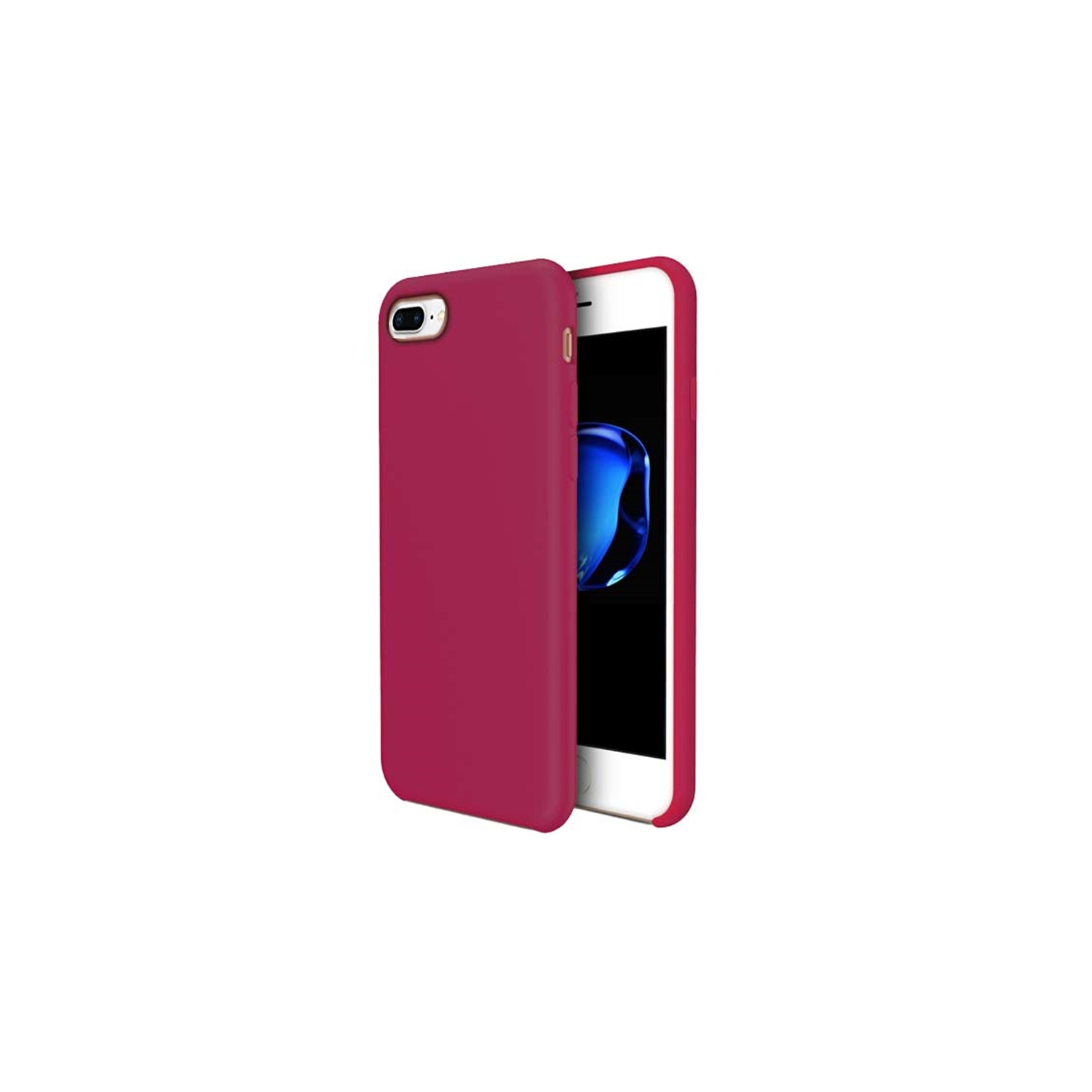 【CSmart】 Premium Silm Soft Liquid Silicone Gel Rubber Back Case Back Cover for iPhone 7 Plus / 8 Plus (5.5"), Pink Rose
