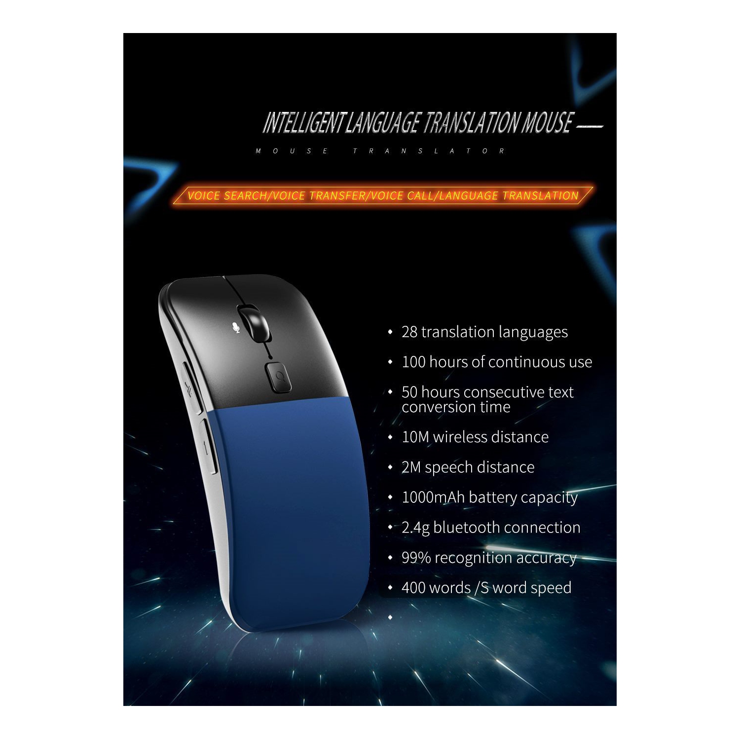 SAMA Intelligent Translation Mouse Blue color